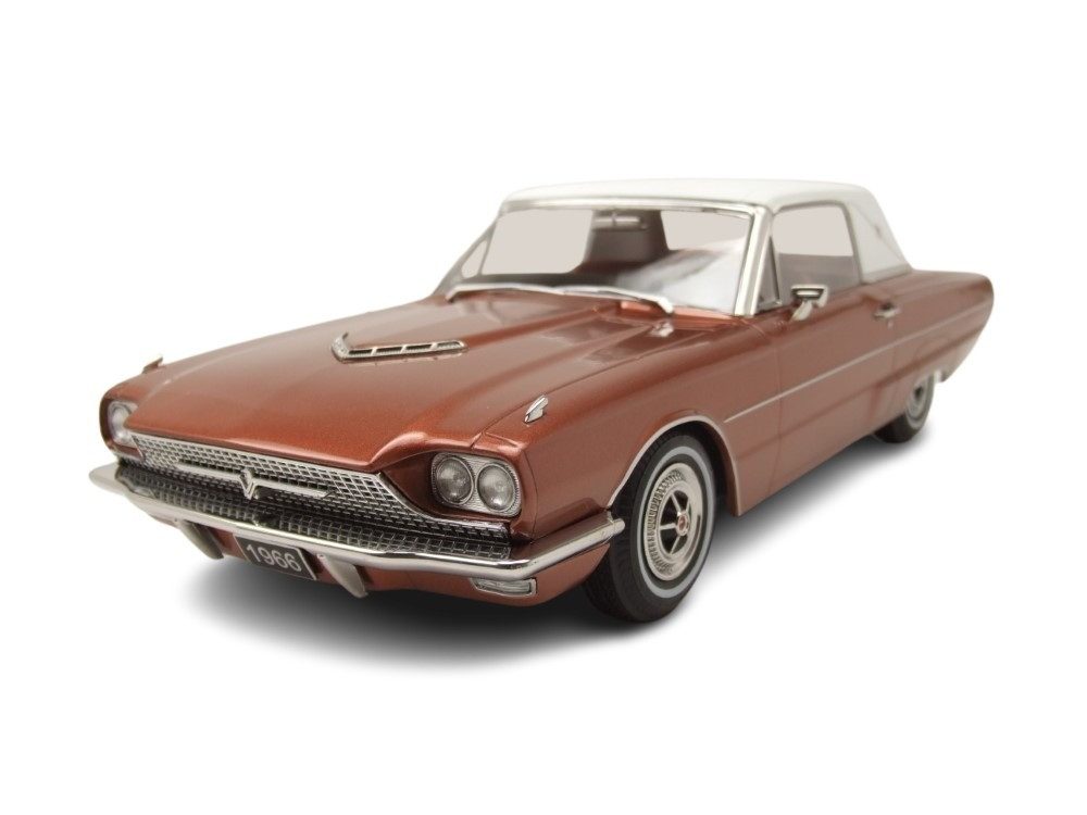 KK Scale Modellauto Ford Thunderbird Hardtop Landau Coupe 1966 kupfer metallic weiß, Maßstab 1:18