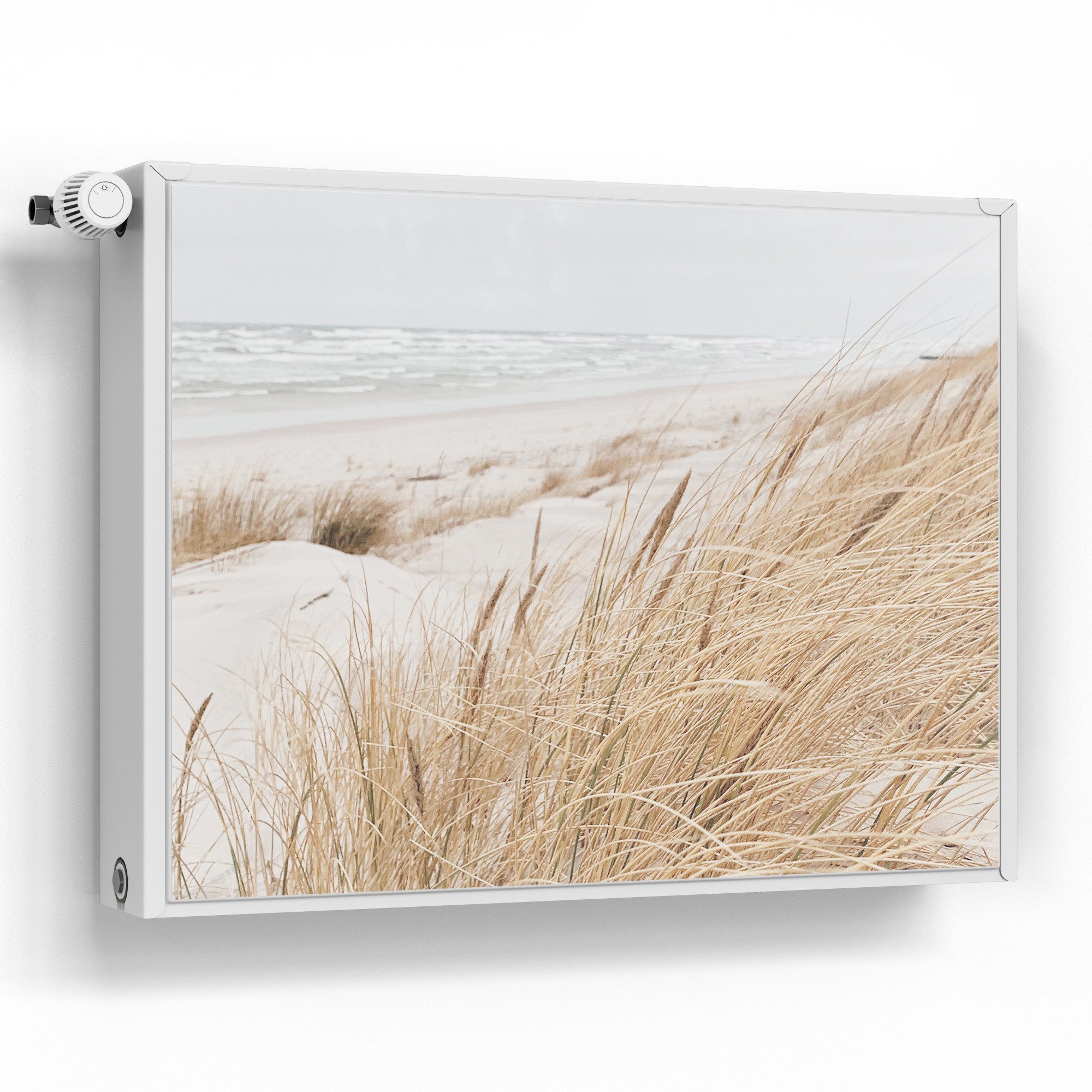 DEQORI Magnetfolie 'Winterstrand Stille', beschreibbar Heizung Magnetmatte magnetisch Magnetfolie