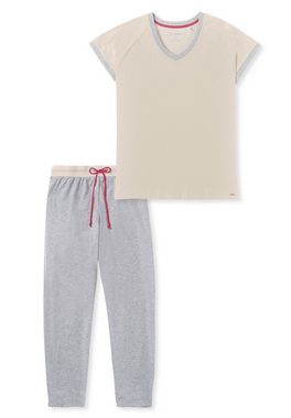 Schiesser Pyjama Casual Nightwear (Set, 2 tlg) Schlafanzug - Atmungsaktiv - Set aus T-Shirt und 7/8-Hose