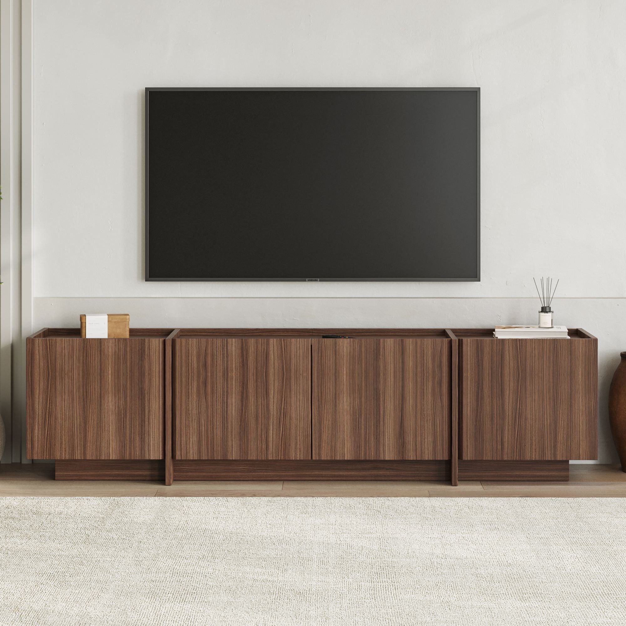 Skye Decor TV-Board Japandi Lowen (Packung, 1 St., 1 Side Board), TV-Lowboard 180 cm mit Stauraum Soft-Close