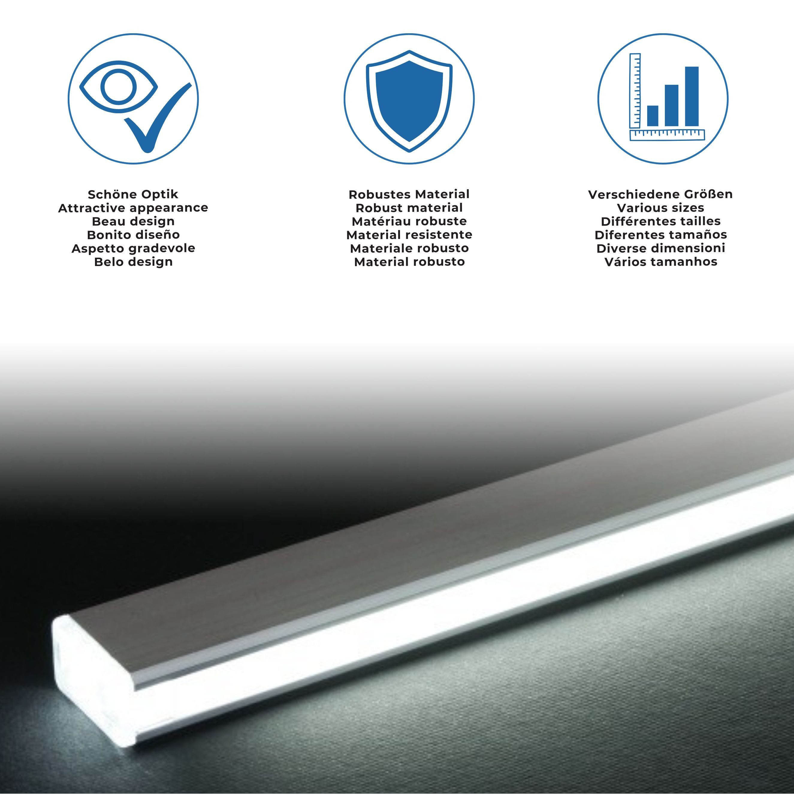 PROVISTON Leisten-Befestigungsclips Befestigungsclip Typ "Z" für LED Aluminiumprofile, 2 Stück