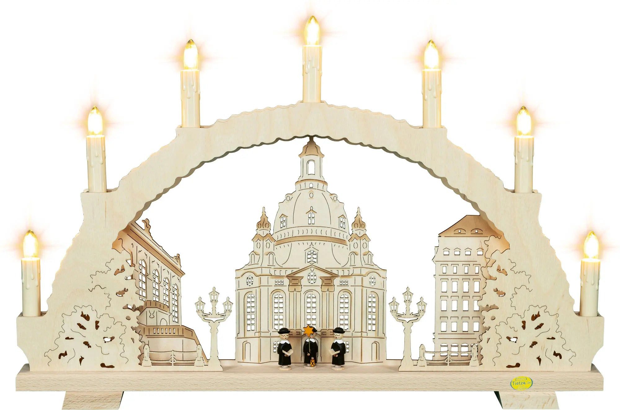 Tietze Erzgebirgsdesign LED Schwibbogen Dresdener Frauenkirche exklusiv, 53x35x5 cm (BxHxT)