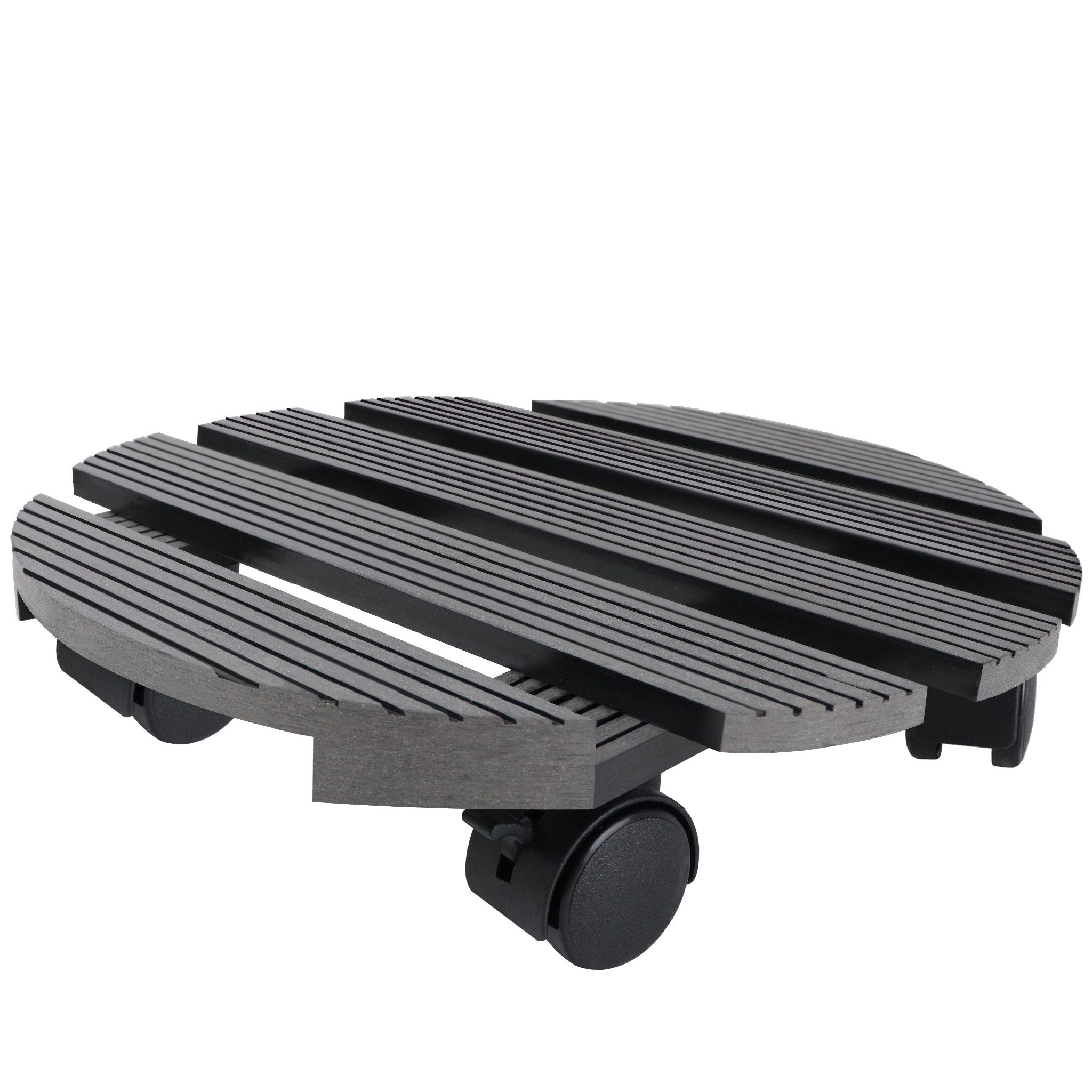 FIVMEN Pflanzenroller WPC Rollbrett Pflanzen 100 kg Tragkraft Blumenroller 30 x 30 cm, Rollen mit 2 Feststellern für Außenbereich Innenbereich