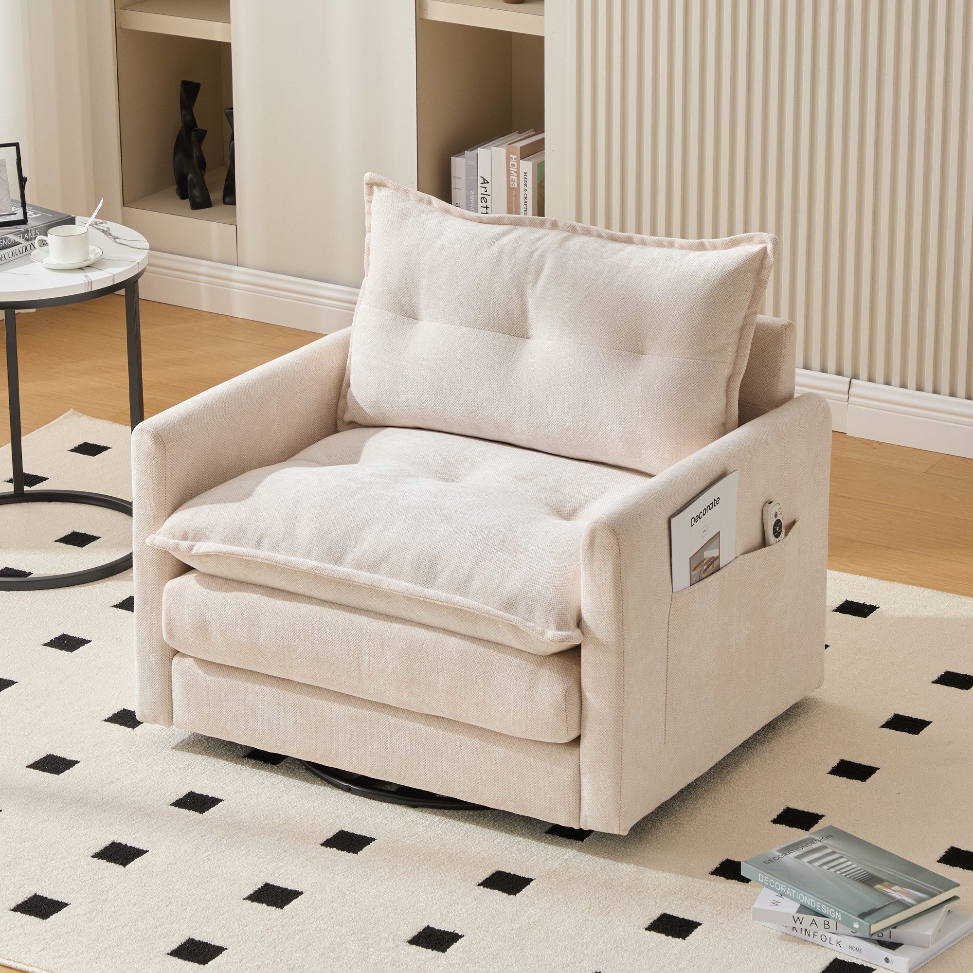 KLAM HOME Sessel 360° drehbarer Loungesessel günstig online kaufen