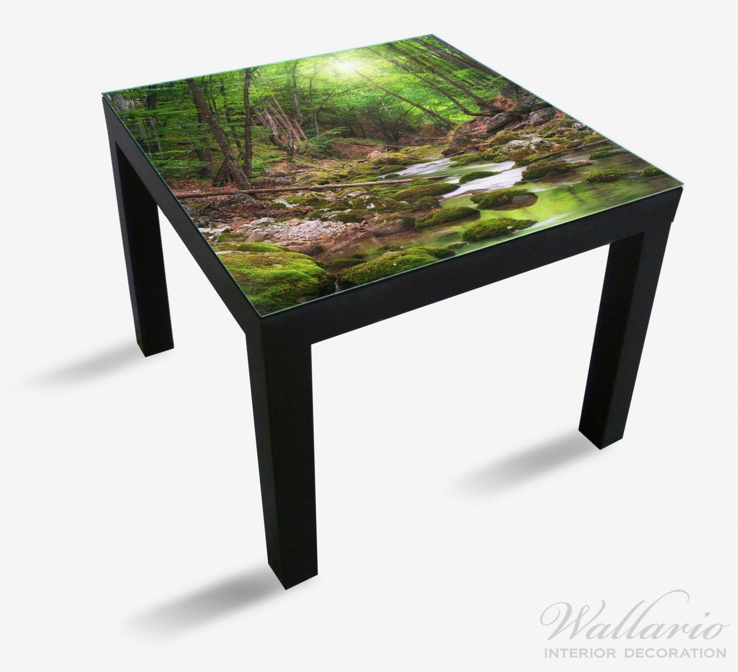 für geeignet Wald Lack St), Tischplatte Tisch Fluss im (1 Wallario Ikea
