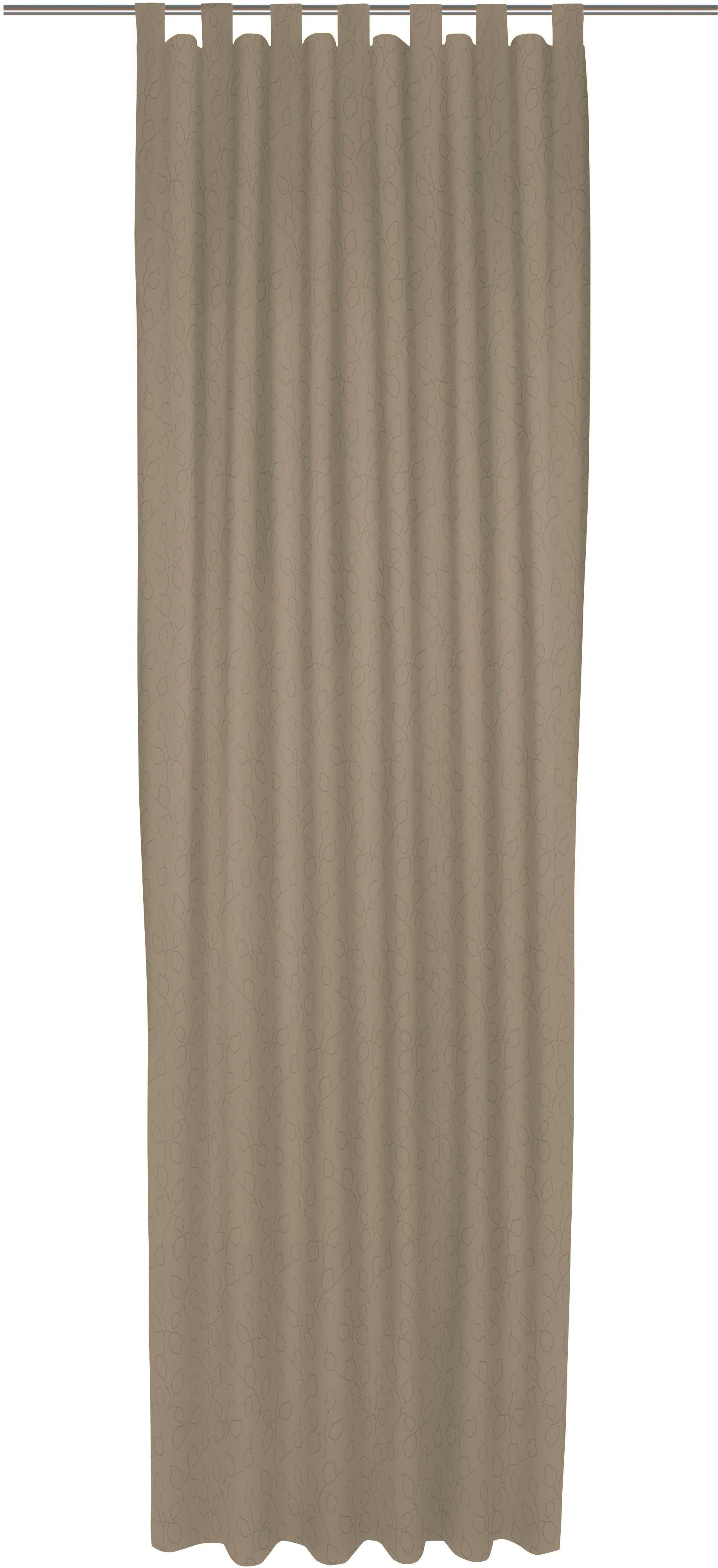 Vorhang Westport, St), Jacquard taupe (1 blickdicht, Wirth, Schlaufen