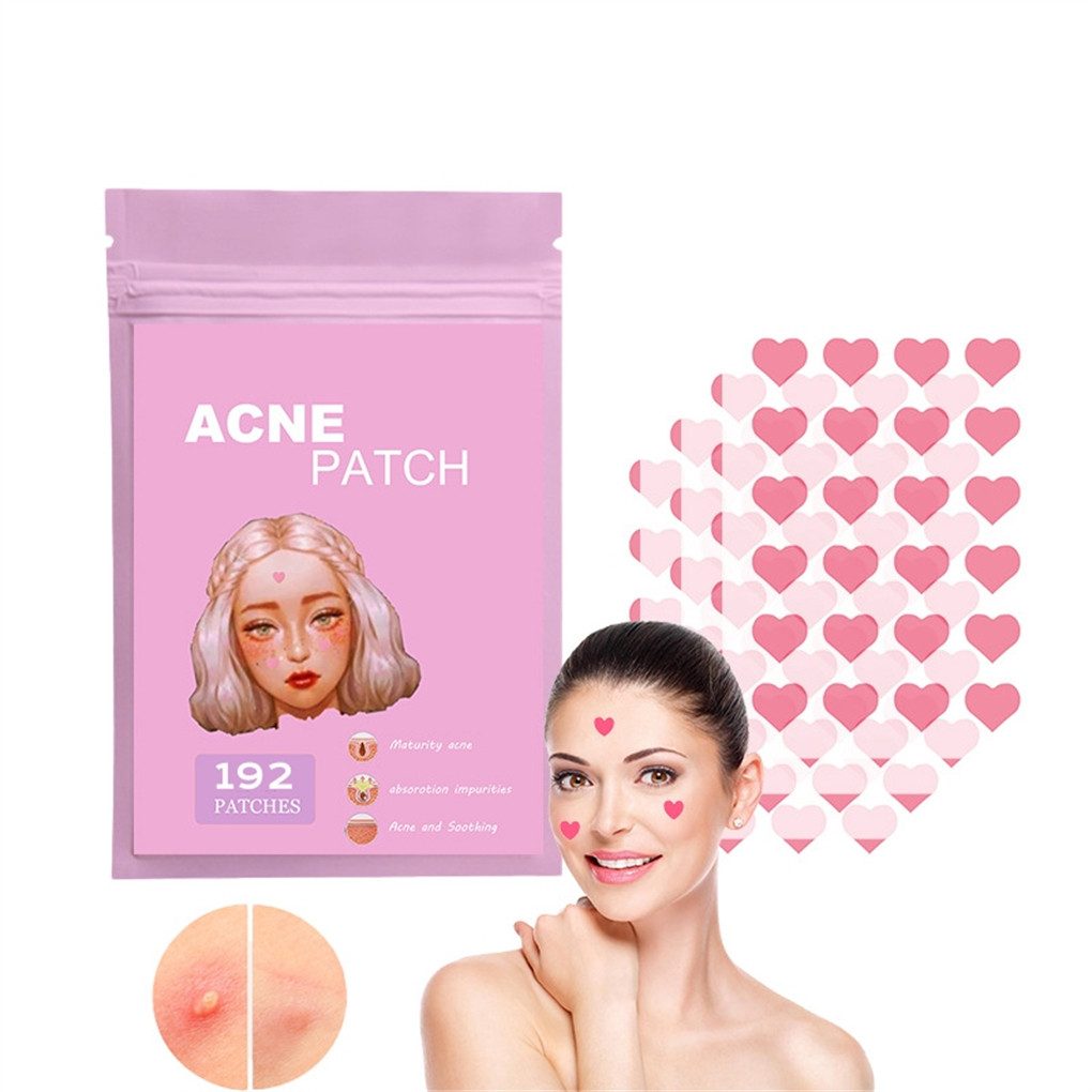 XDeer Anti-Pickel-Pflaster Pimple Patch 192PCS, 96PCS Pickel Patch Flecken (192 St), Love Shape Anti Pickel Mitesser Verdecken Akne Pflaster Set