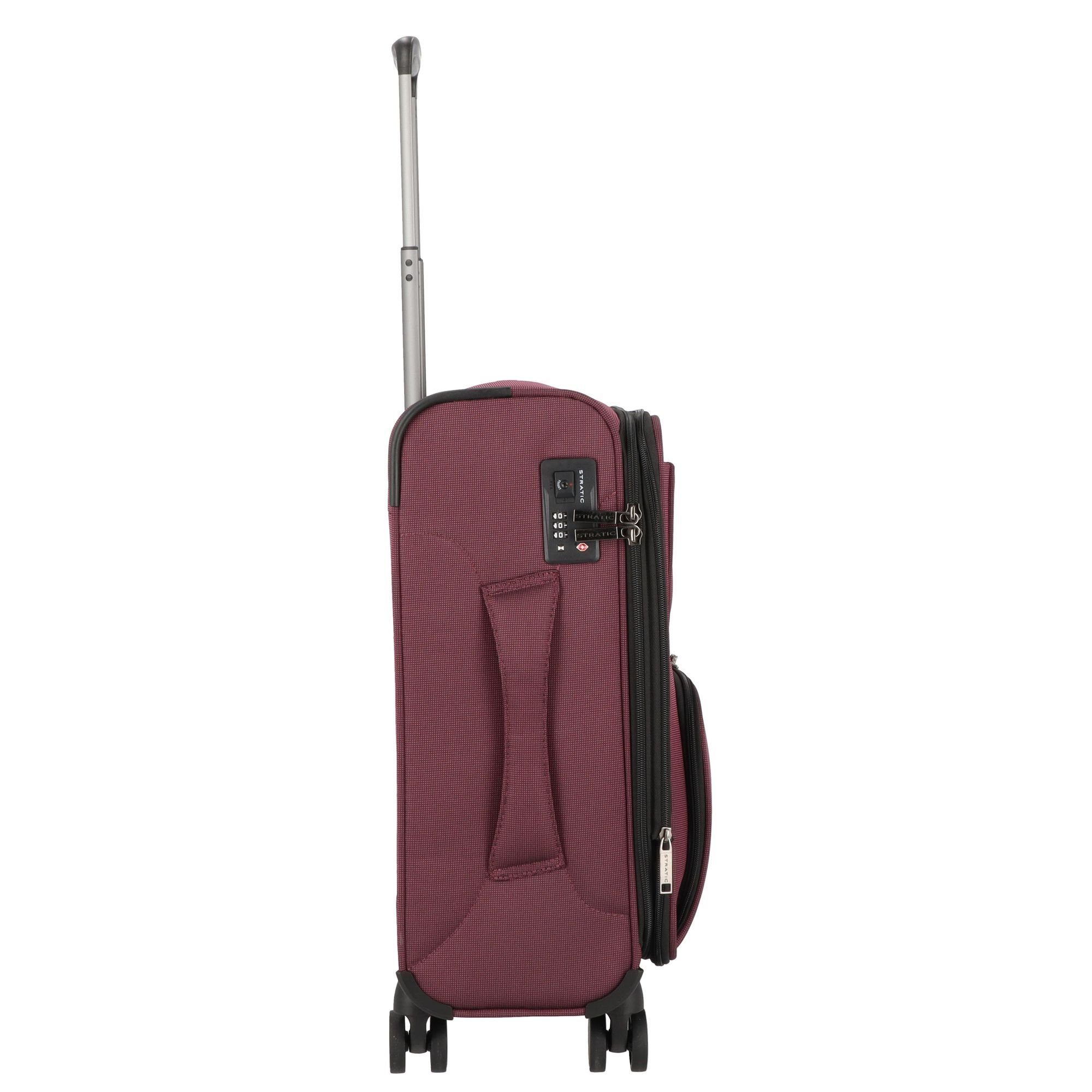 Stratic aubergine Polyester Handgepäck-Trolley 4 Bendigo Plus, Rollen, Light