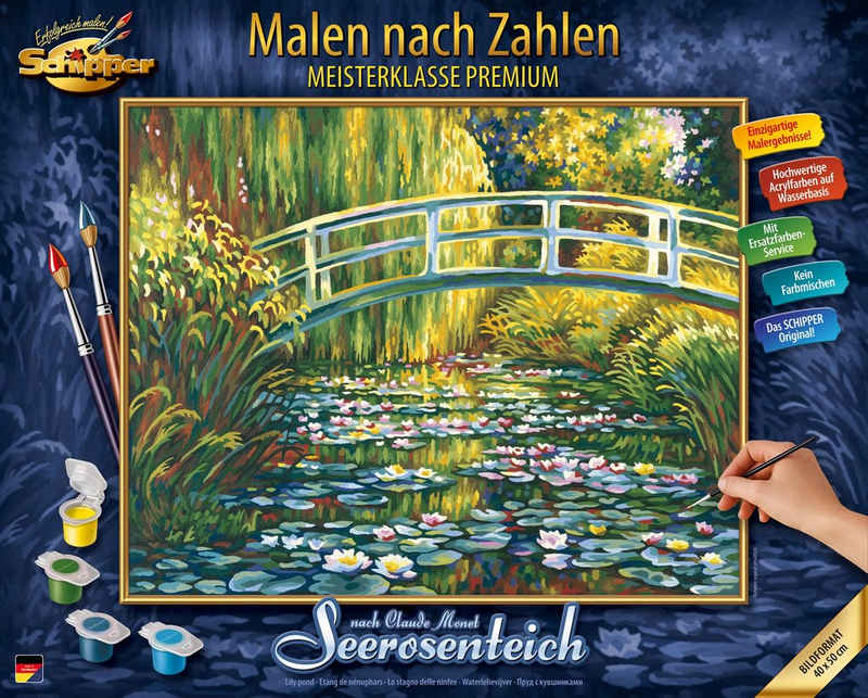 Schipper Malen nach Zahlen Meisterklasse Premium - Seerosenteich nach Claude Monet (1840-1926), Made in Germany