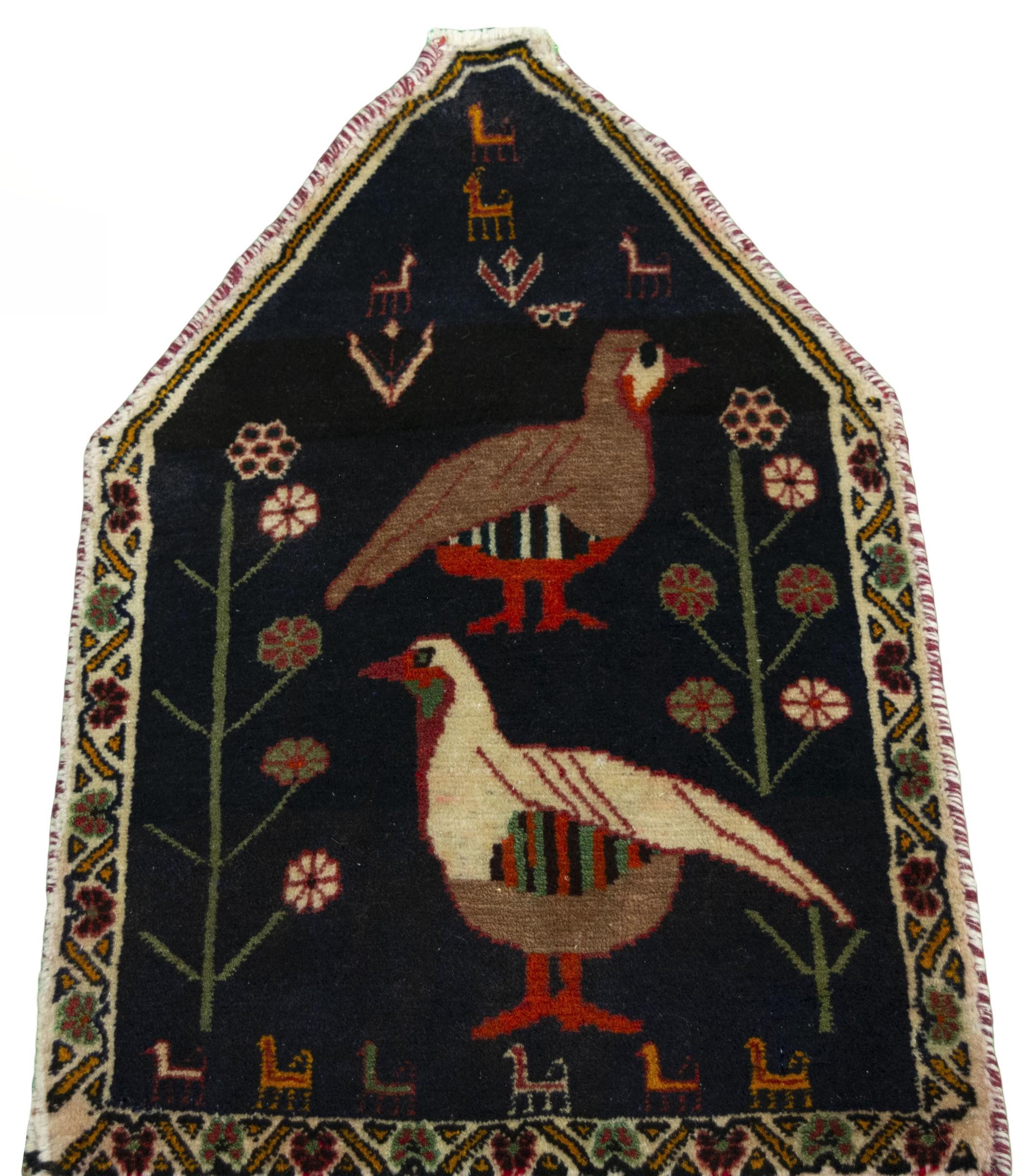Nain Trading Orientteppich Shiraz 45x67 Handgeknüpfter Orientteppich / Perserteppich, rechteckig, Höhe: 10 mm