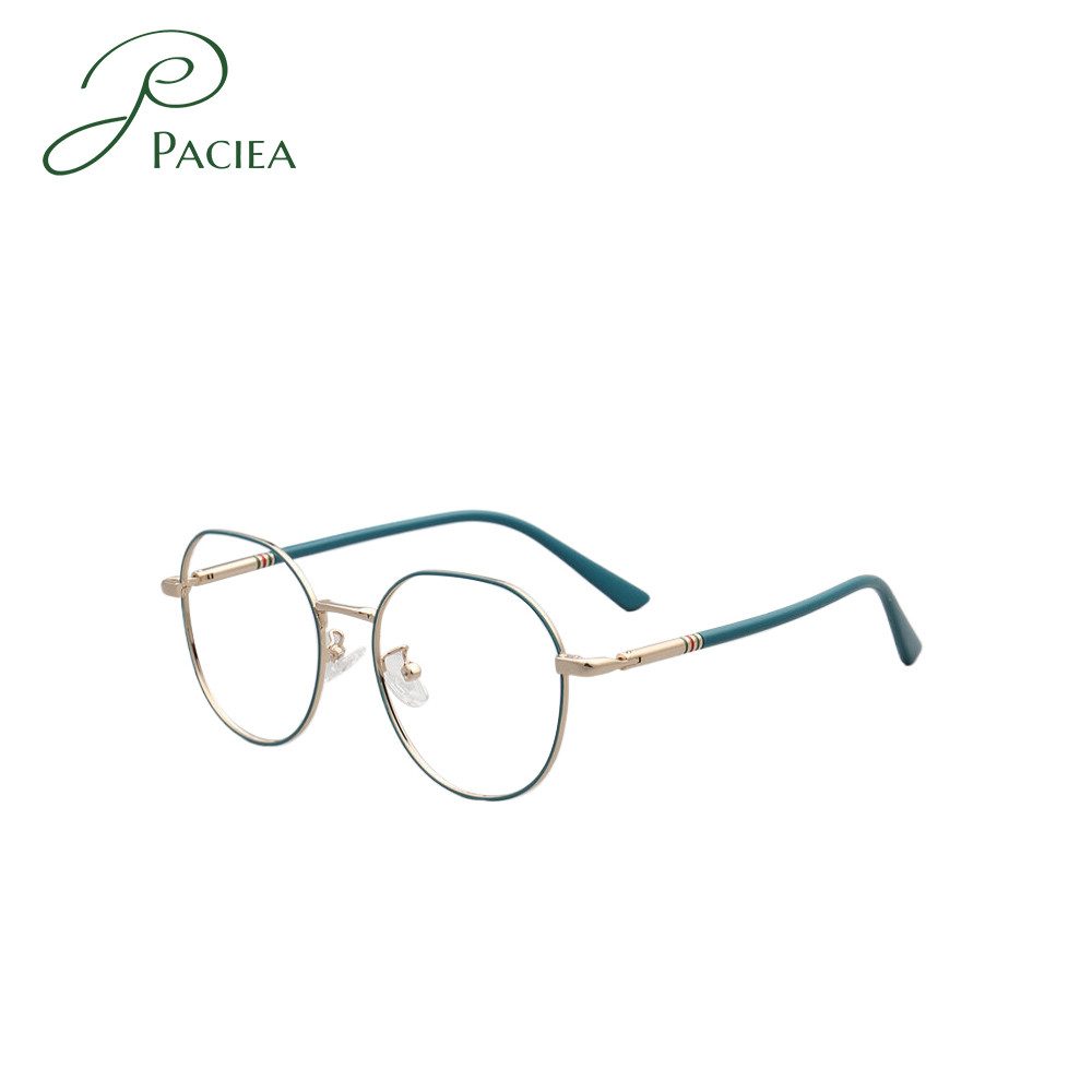 PACIEA Brille Damen Herren Ohne Sehstärke Anti Blaulicht Metallrahmen Klassische