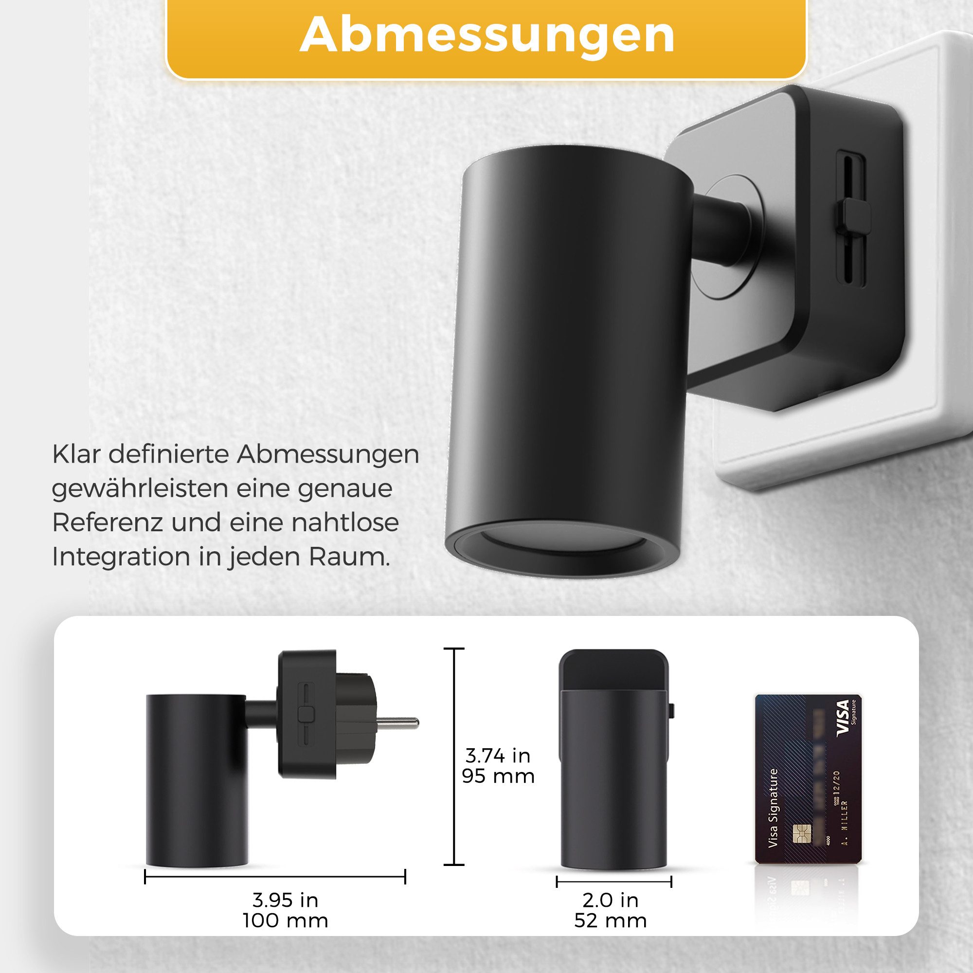 LOHAS-LED Nachtlicht Drehbare Steckdosenleuchte, 1W, 2700K, dimmbar, LED fest integriert, warmweiß, mit Lichtsensor, schwarz, DE‑Stecker