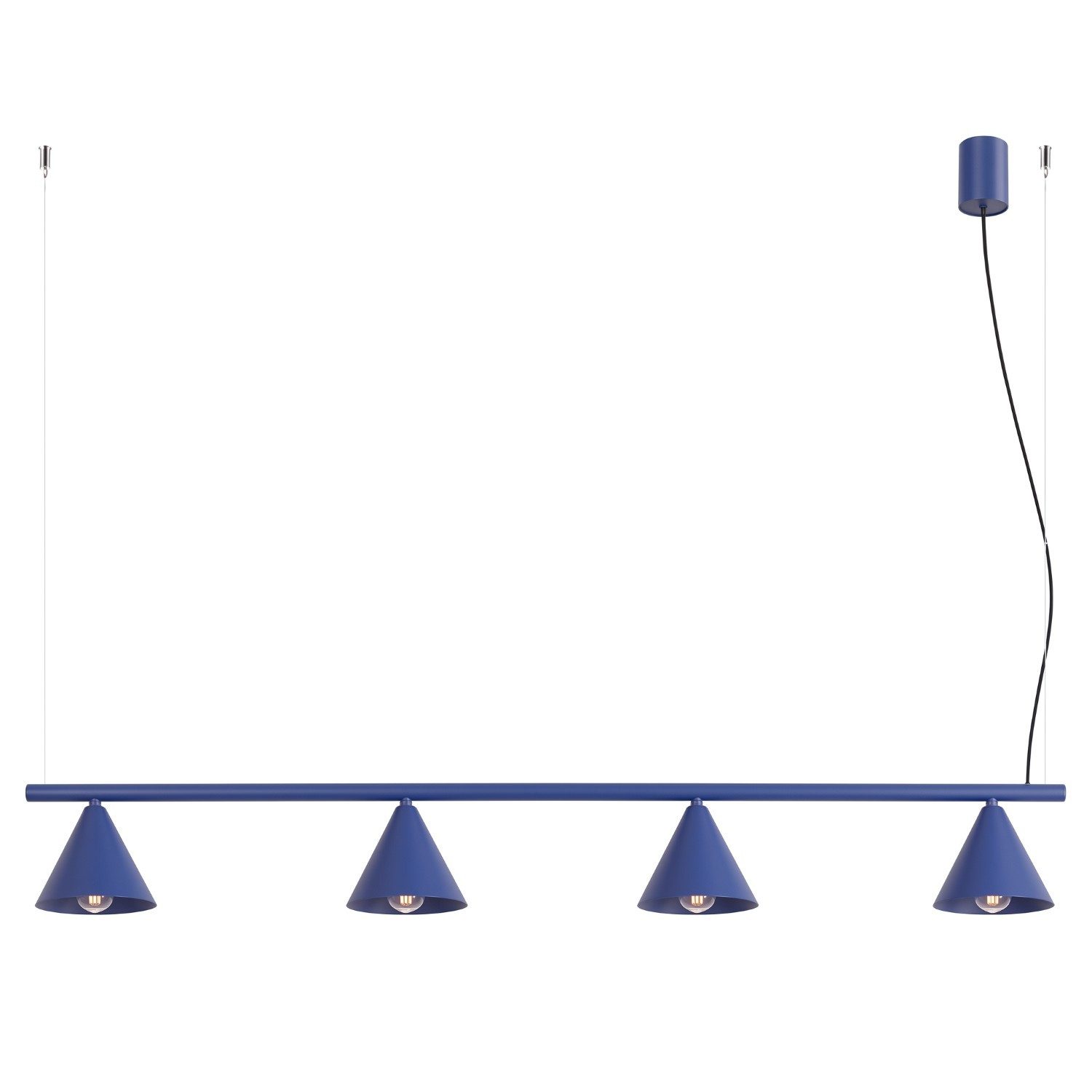 SOLLUX lighting Kronleuchter Kronleuchter NOX 4L ultramarin, Nicht enthalten