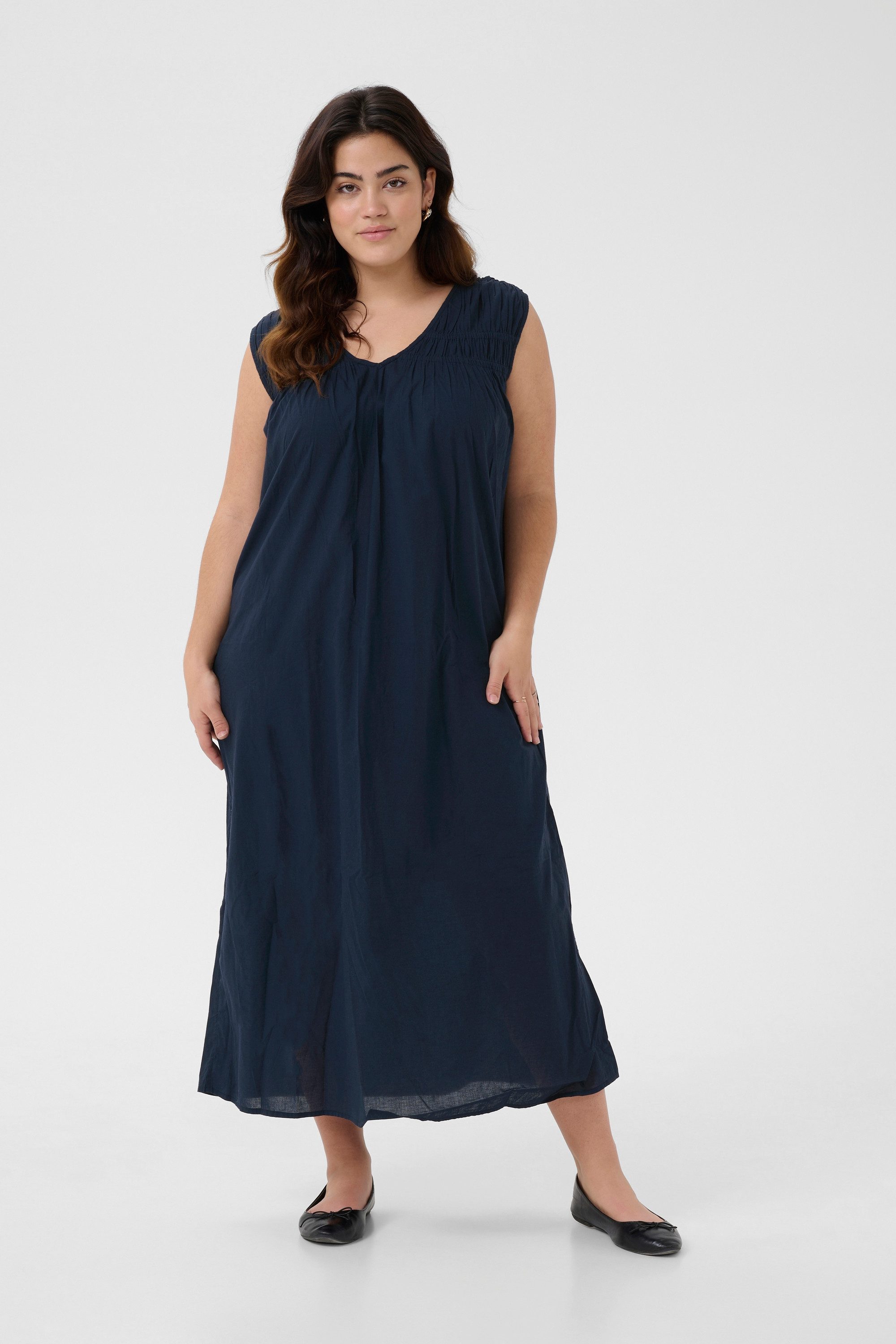 KAFFE Curve Blusenkleid Kleid KCthia Große Größen
