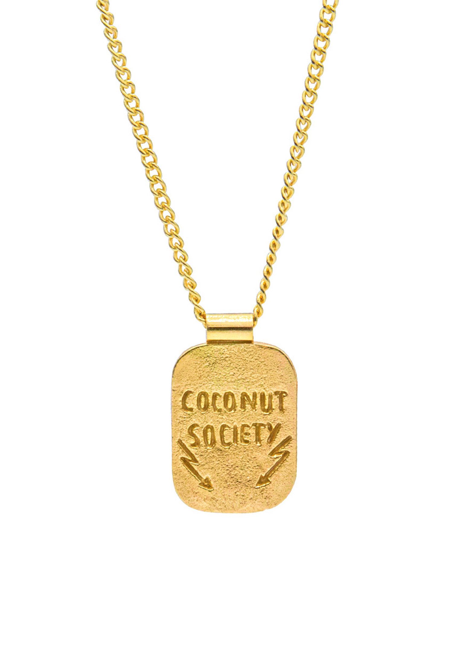 HAZE & GLORY Kette mit Anhänger Plättchen - Coconut Society Palme 925 Silber, Palme