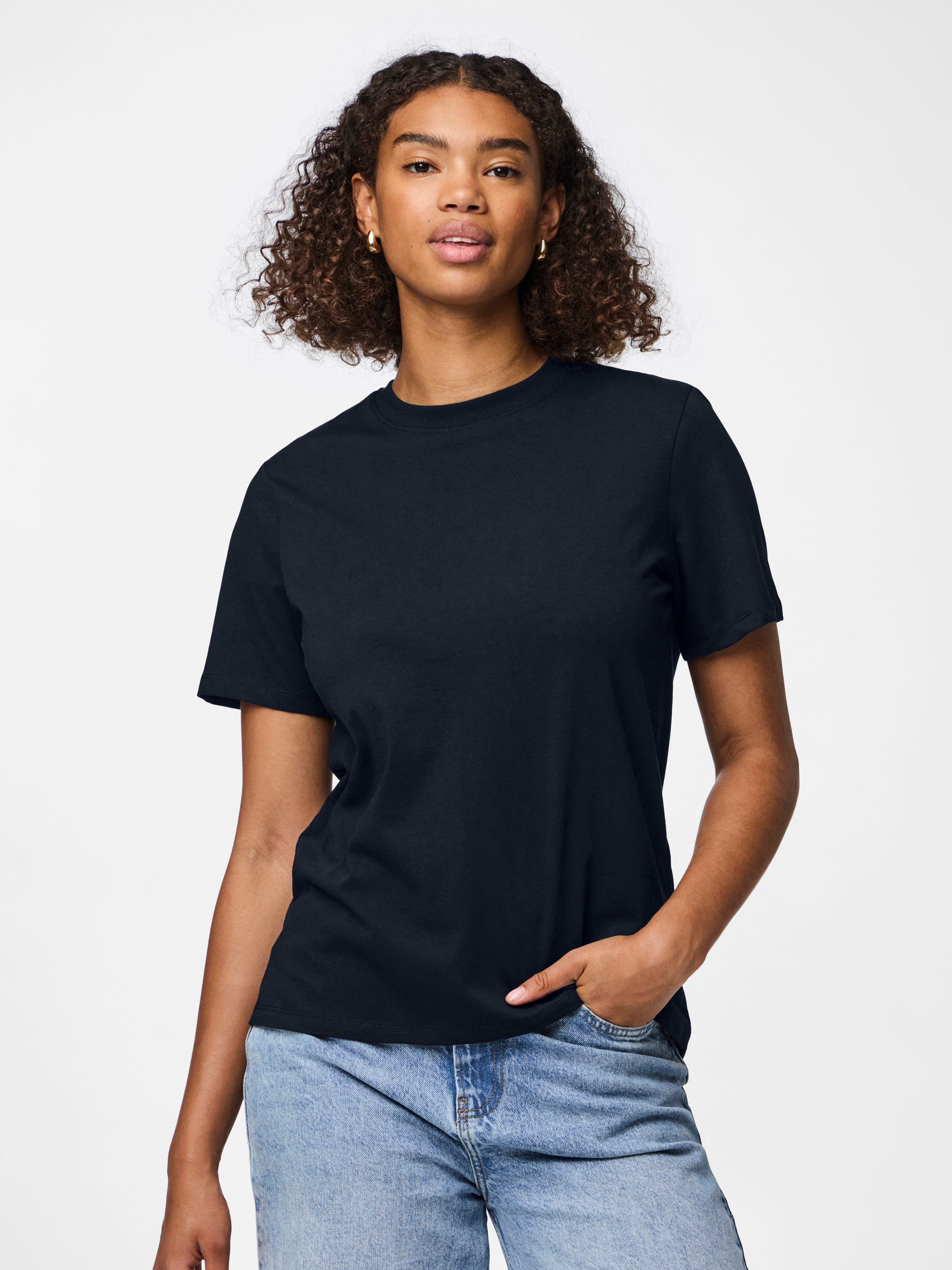 pieces Rundhalsshirt PCRIA SS SOLID TEE NOOS BC günstig online kaufen