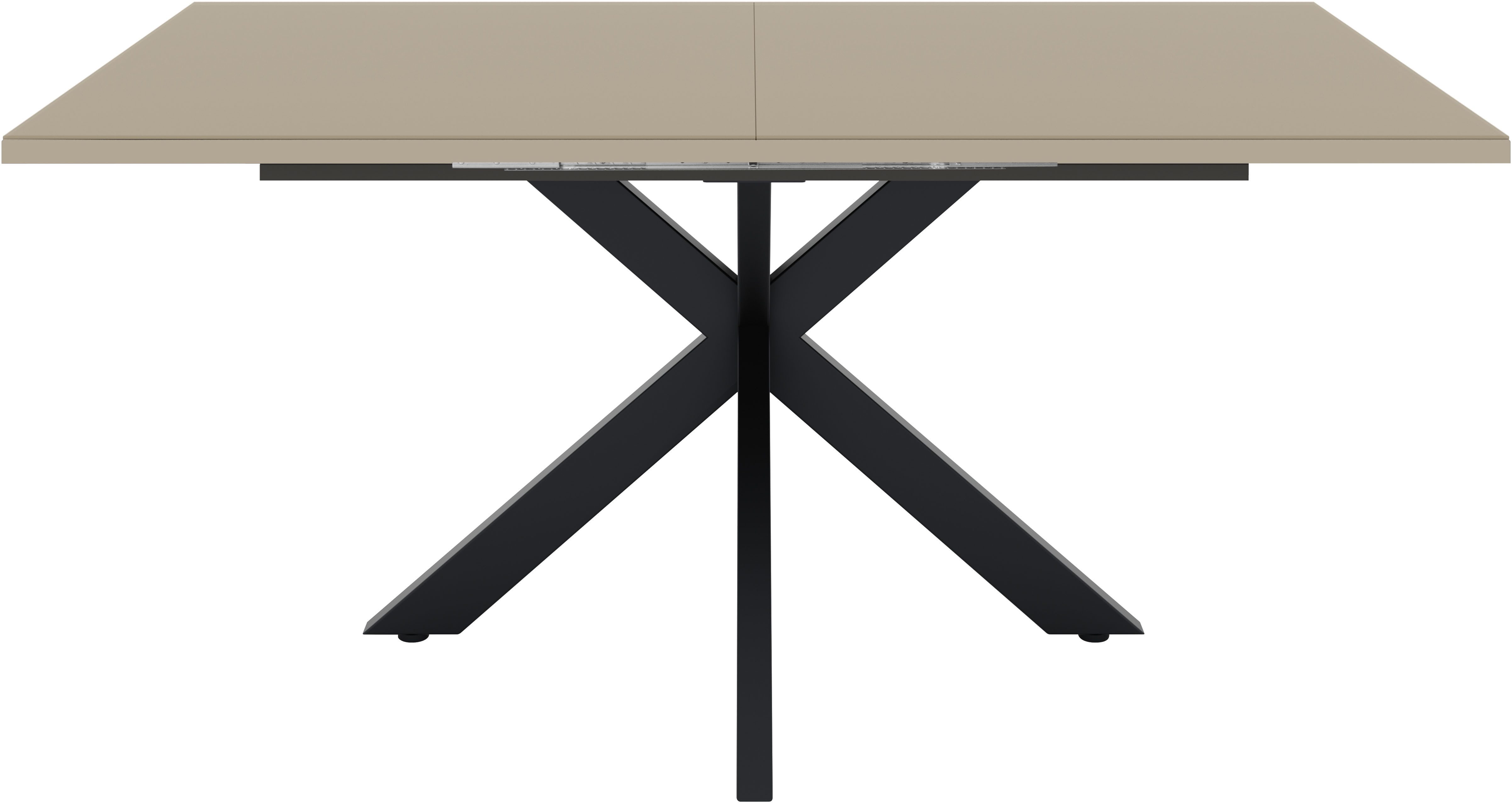 Mäusbacher Esstisch Vitrum, Esstisch ausziehbar auf 210 cm, eckige Tischform, Gestell Sternform