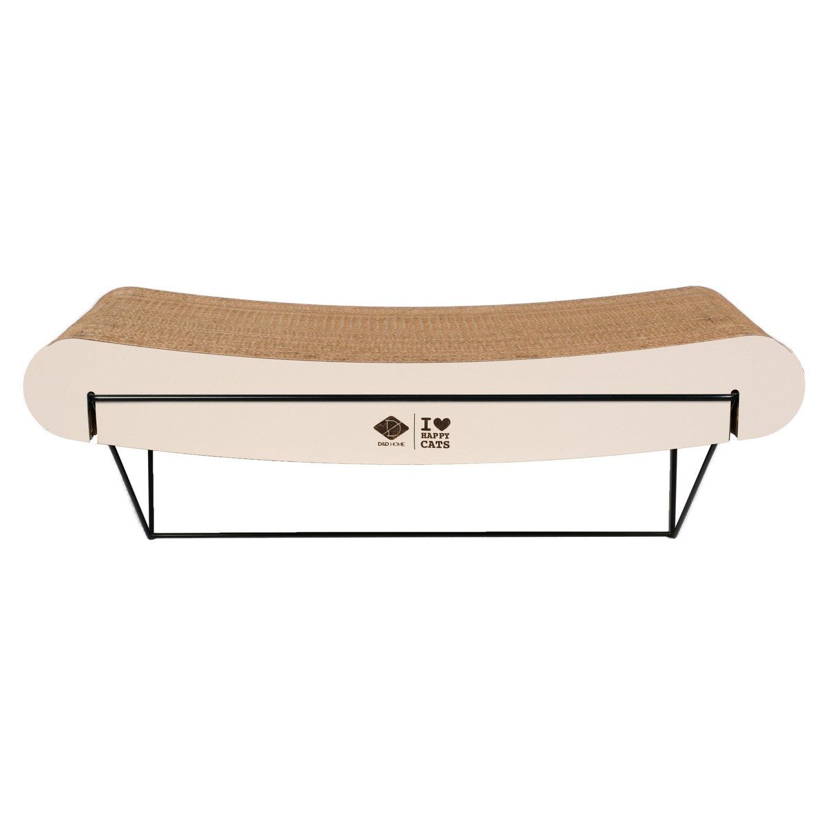 D&D Tierbett Wandregal I Love Happy Cats David gewellt aus Pappe braun/beige