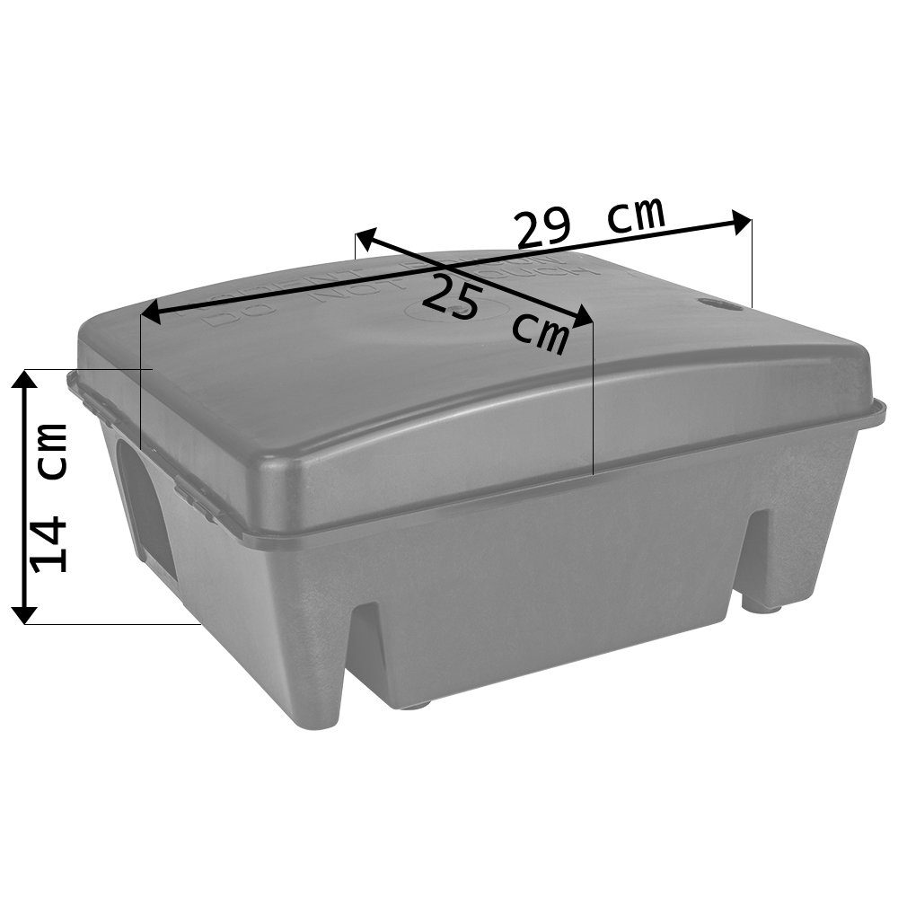 Petigi Lebendfalle 4x Köderstation Mäusefalle Mäusebox Köderbox Rattenbox Nagerstation