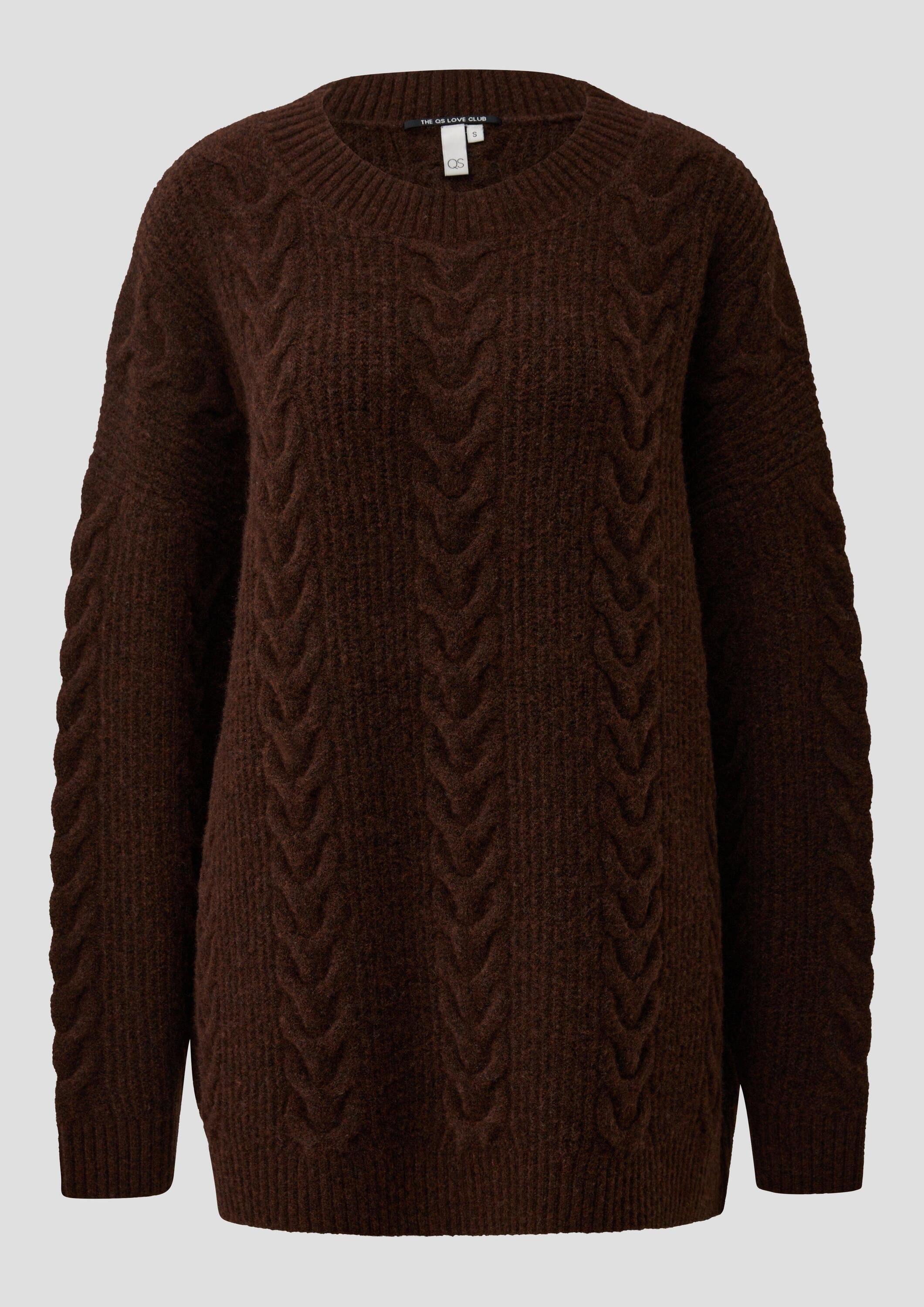 QS Longpullover Strickpullover Oversize Pullover