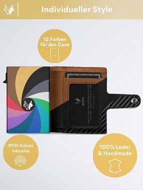 BORZ Prime Geldbörse BORZ Prime Slim Wallet mit Münzfach Kartenetui mit RFID Schutz