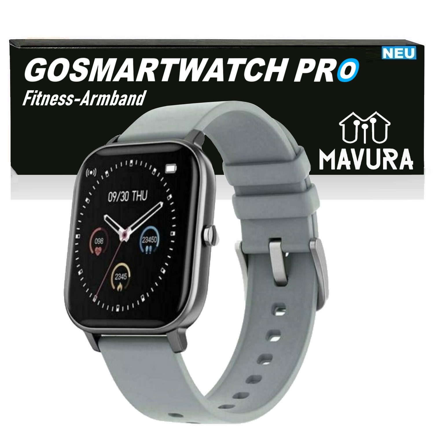 GOSMARTWATCH PRO Smartwatch Bluetooth Fitnesstracker Fitness Armband Smartwatch