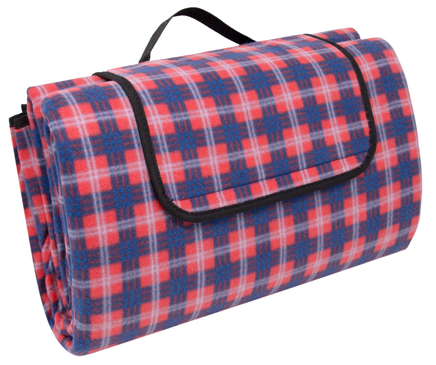 Picknickdecke, ZOLLNER24, 200 x 200 cm, 100% Polyester, wasserdicht und isoliert, Tragegriff