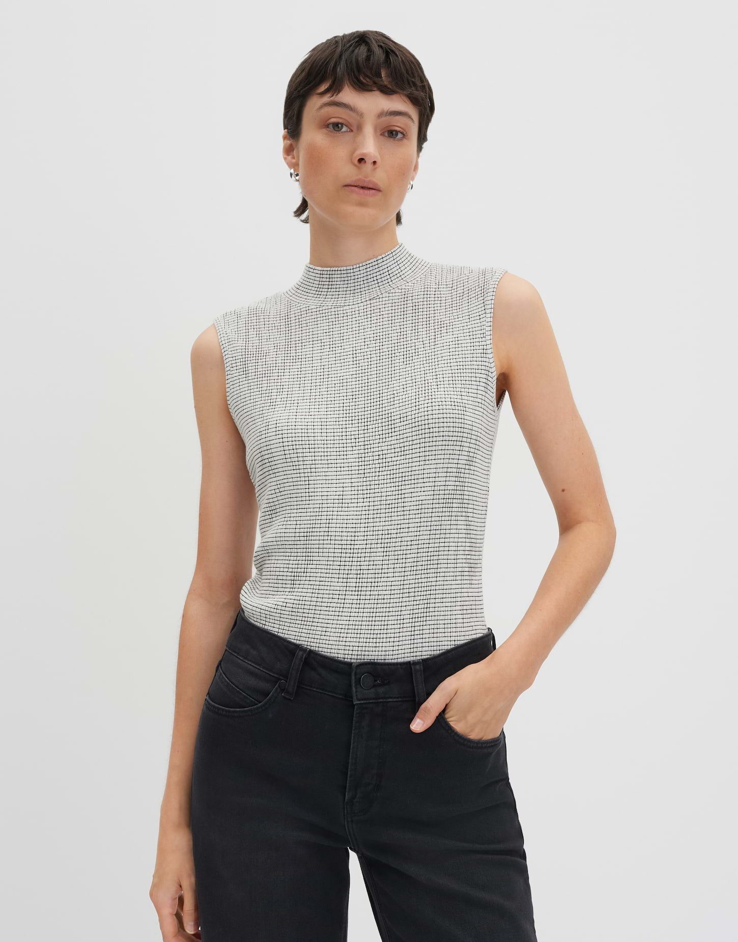 Shirttop KARIBA Slim aus strukturiertem Viskose Mix