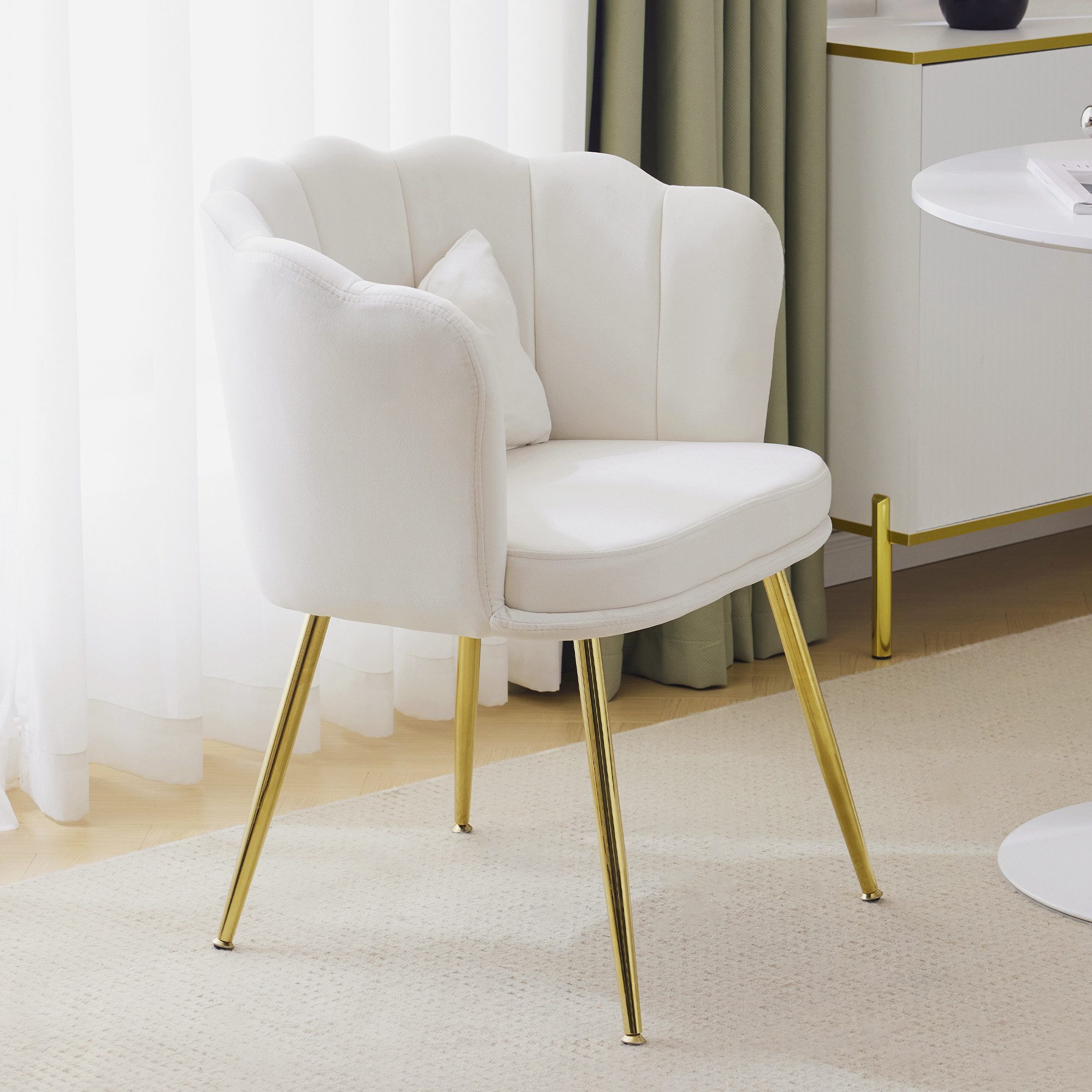 OKWISH 4-Fußstuhl Polsterstuhl Küchenstuhl Lounge Stuhl, günstig online kaufen