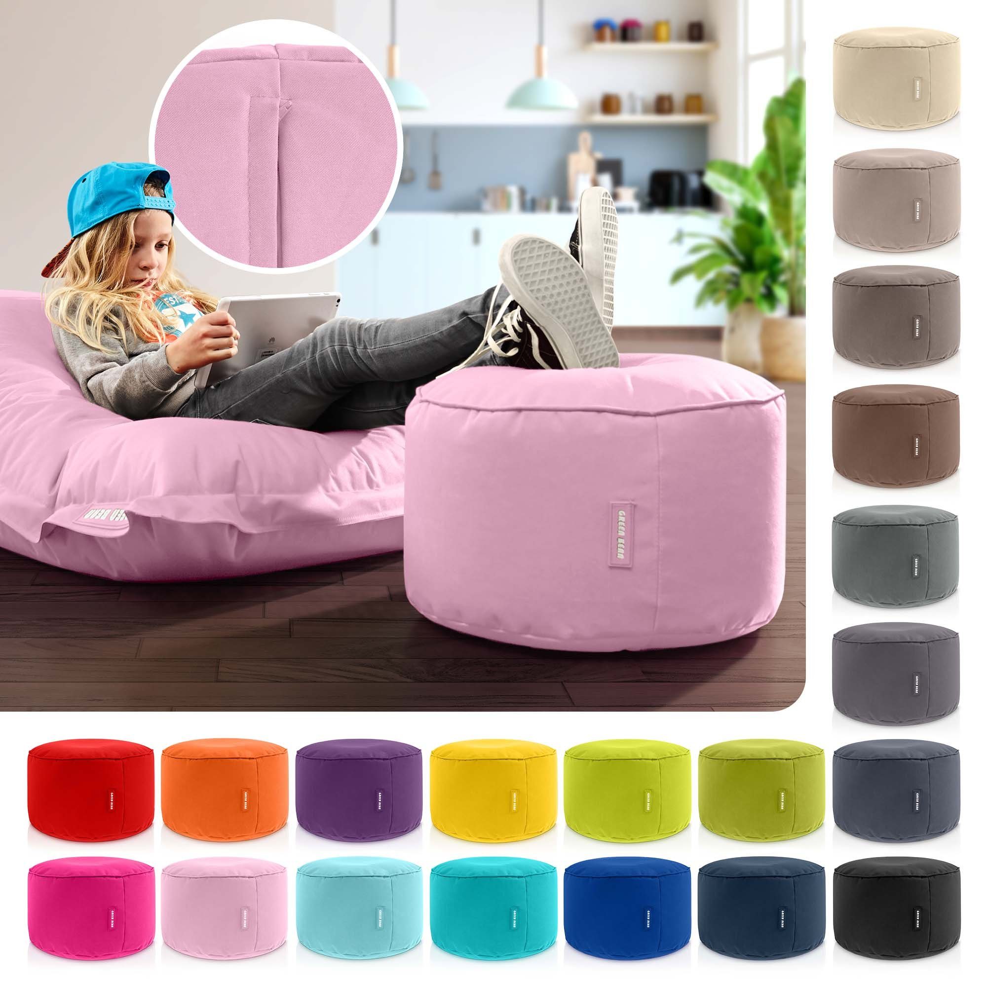 -, Füllung - Erwachsene Sitzhocker EPS-Perlen Rosa Green für 25x45cm Stay Pouf mit Bodenkissen Sitzkissen Fußhocker Bean Sitzsäcke), (Sitzsack-Hocker Fußkissen Sitz-Pouf und Kinder für