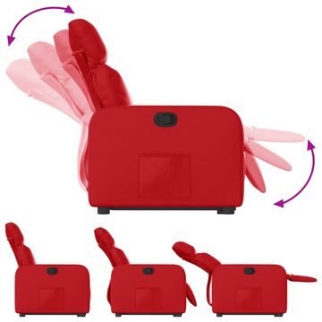 vidaXL Sessel Relaxsessel mit Aufstehhilfe Rot Kunstleder (1-St)