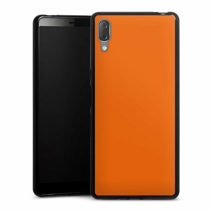 DeinDesign Handyhülle einfarbig orange Farbe Mandarine Sony Xperia L3 Silikon Hülle Bumper Case Handy Schutzhülle