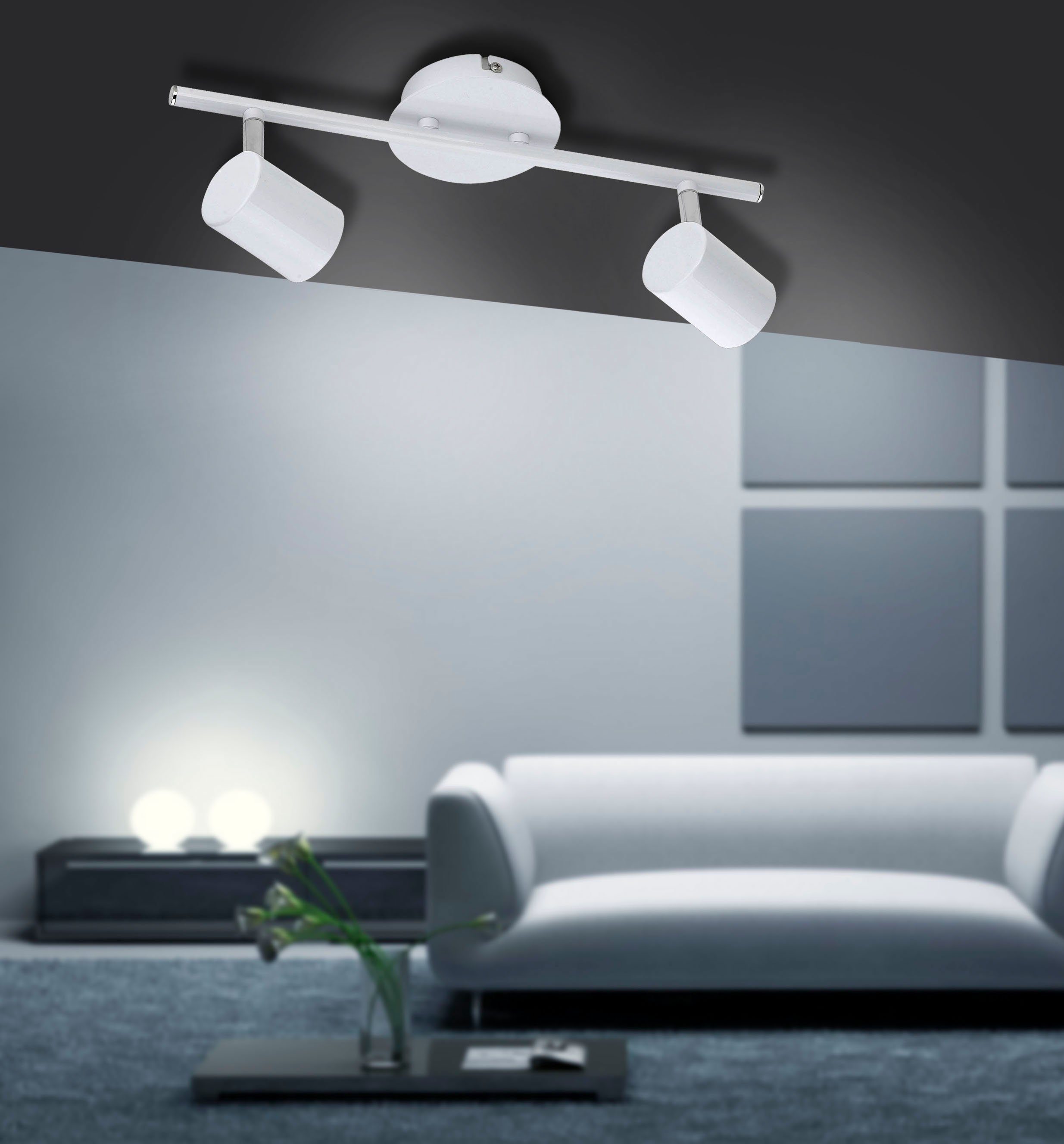 my home LED Deckenleuchte Maci, LED-Licht, Deckenspot Warmweiß, wechselbar, schwenkbare Leuchtmittel und warmweißes dreh- Spots
