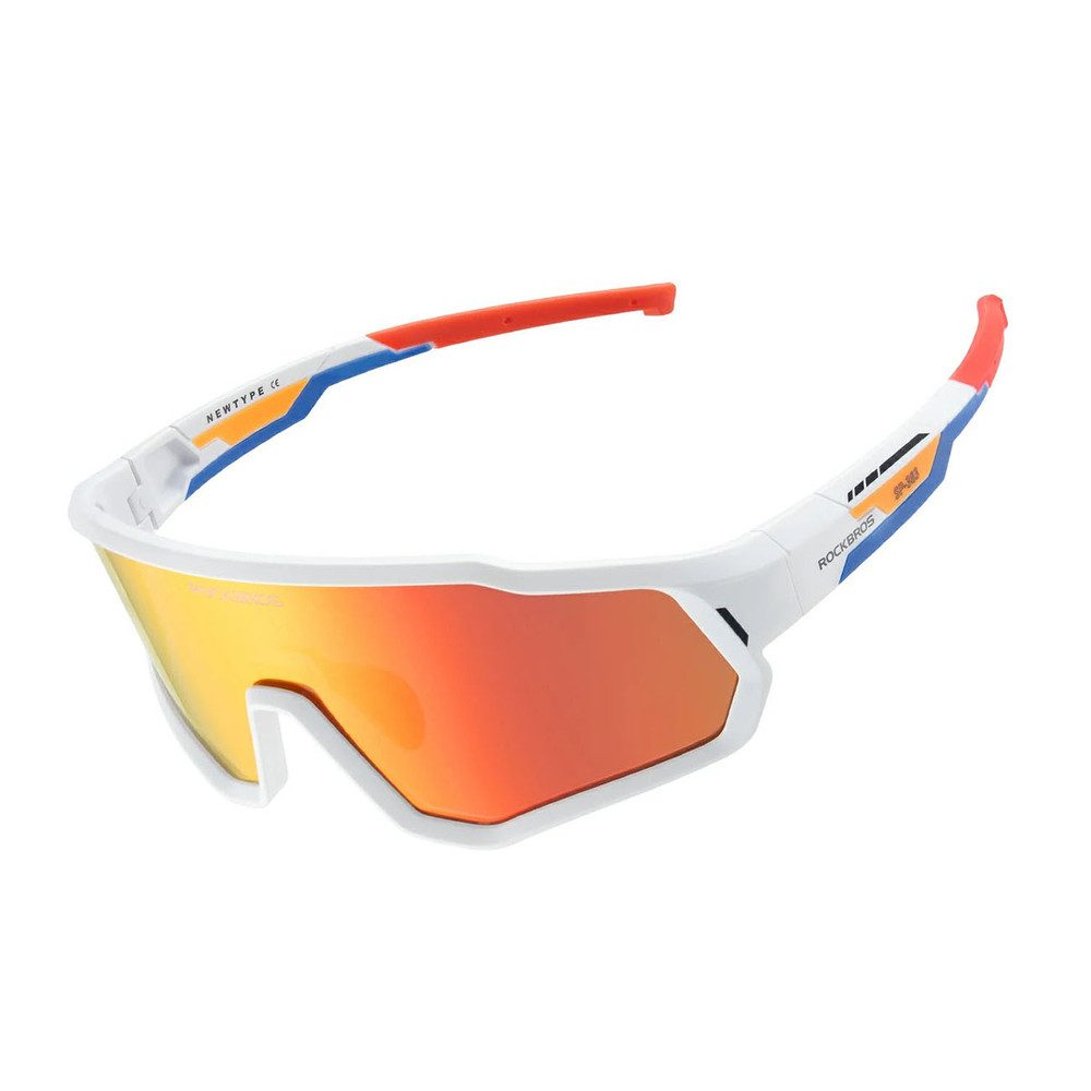 ROCKBROS Fahrradbrille Sportbrille Sonnenbrille Radsportbrille, (Spar-Set, 1-St., 23 g polarisiert), polarisiert, UV400-Schutz, 23 g leicht, Silikonband