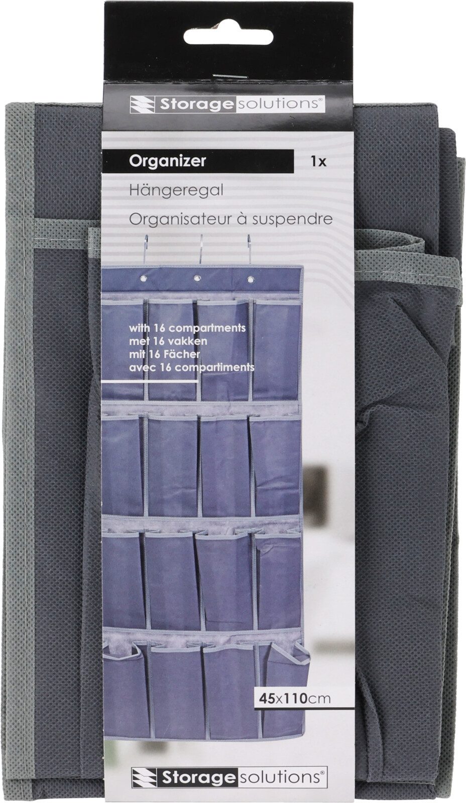 Koopman Hängeregal Organizer Türregal 16 Fächer Hängeorganizer Campingregal 110x45cm, 1-tlg., 16 Fächer, Fächer 23x10x8cm (HxBxT), Polyester, Inkl. 3 Metallhaken