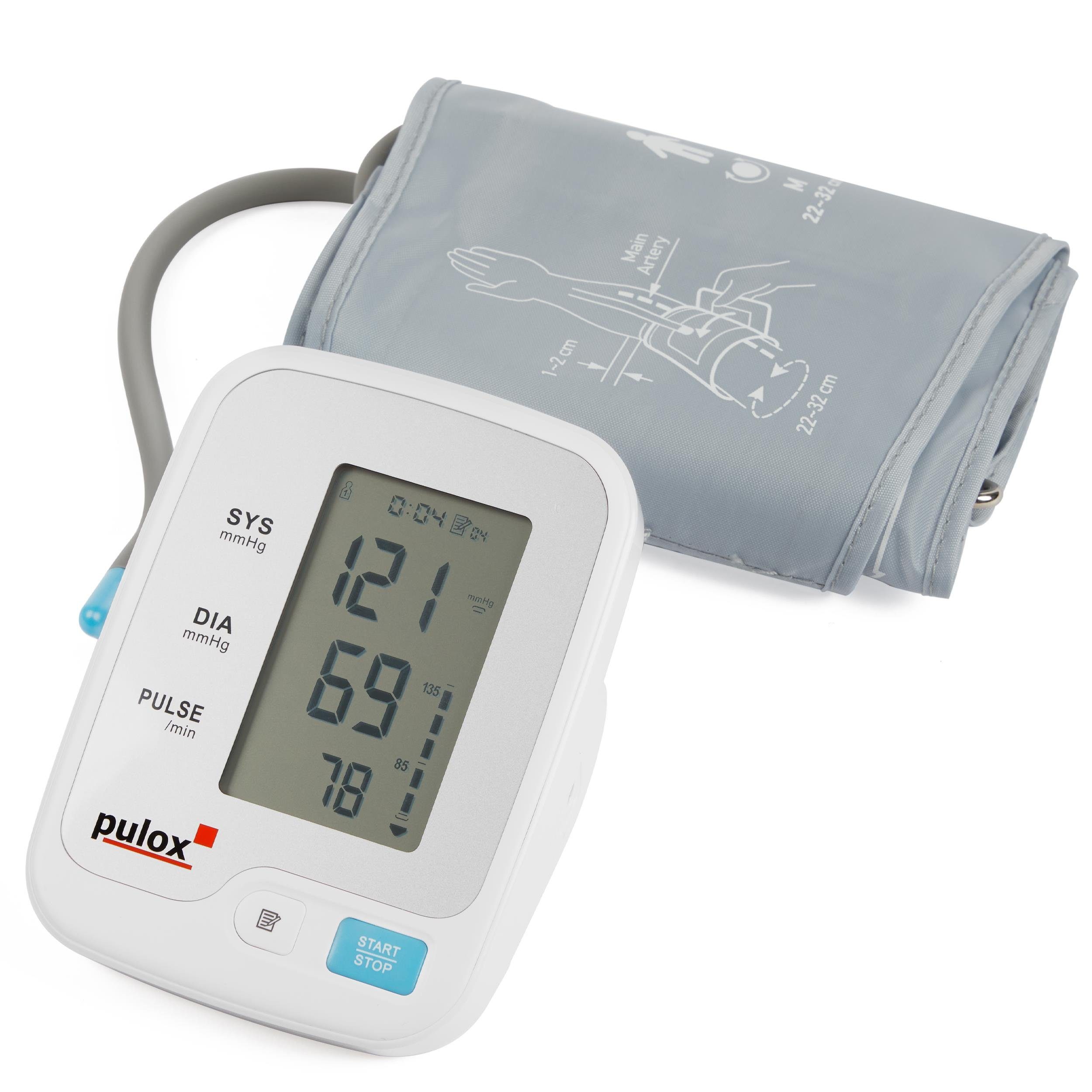 pulox Blutdruckmessgerät BMO-120 - Elektrisches Oberarm Blutdruckmessgerät