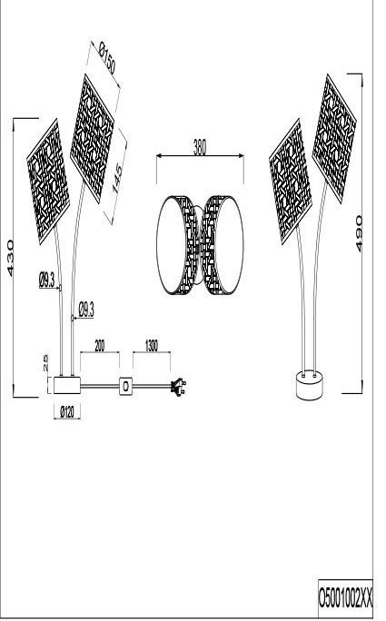 mit matt Jules, Leuchtmittel, Wiener Schnurschalter 15cm, Ø Ein-/Ausschalter, Tischleuchte 2-flammige Tischlampe ohne Geflecht, Leonique schwarz