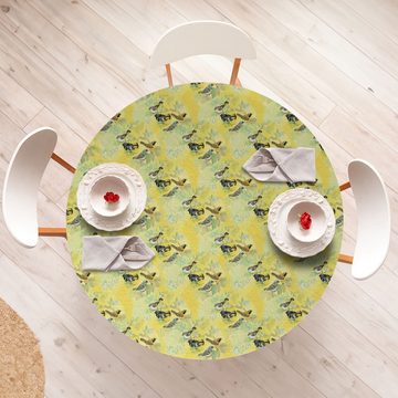 Abakuhaus Tischdecke Rundum-elastische Stofftischdecke, Vogel Kleine Vögel auf Zweigen