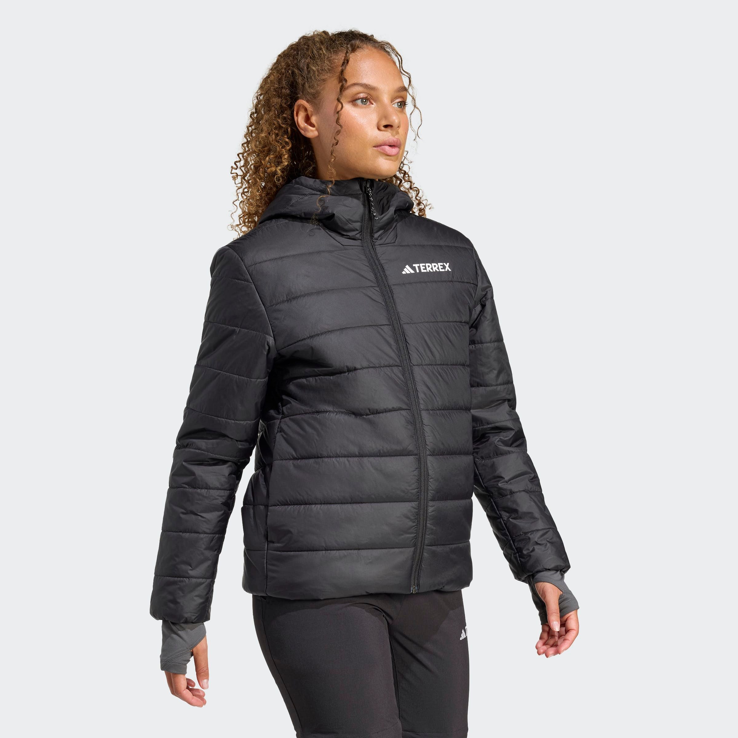 adidas TERREX Outdoorjacke W MT ESS P HO J wärmend durch Climawarm Technologie, mit Kapuze