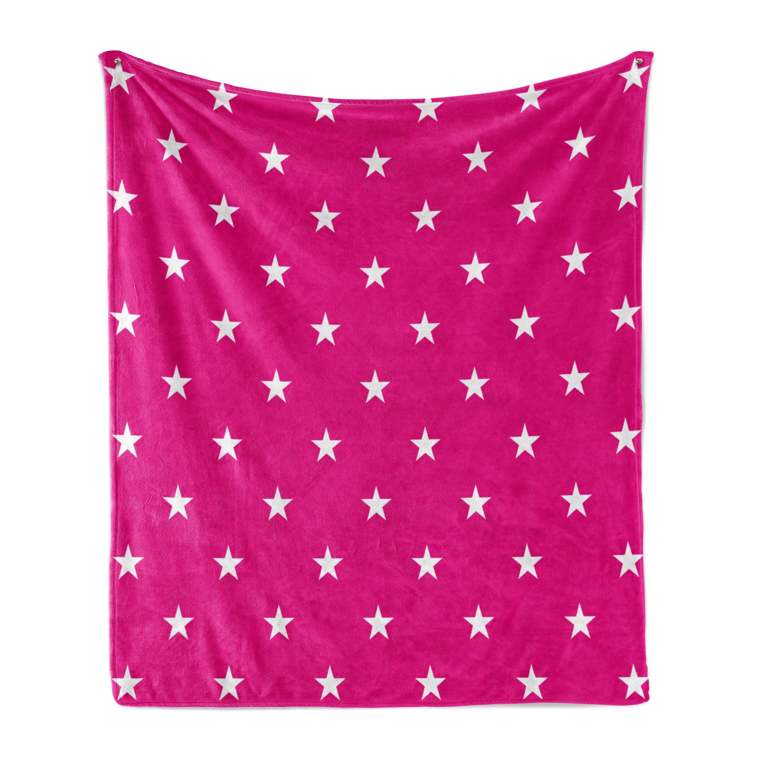 Pink den Wohndecke Außenbereich, Abakuhaus, und Innen- Stars Hot Gemütlicher White Plüsch für Girlish