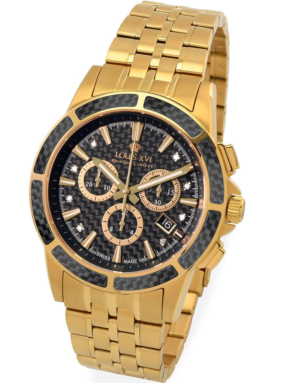 LOUIS XVI Quarzuhr Louis XVI LXVI1103 Majeste Chronograph Herrenuhr 43mm 5A günstig online kaufen