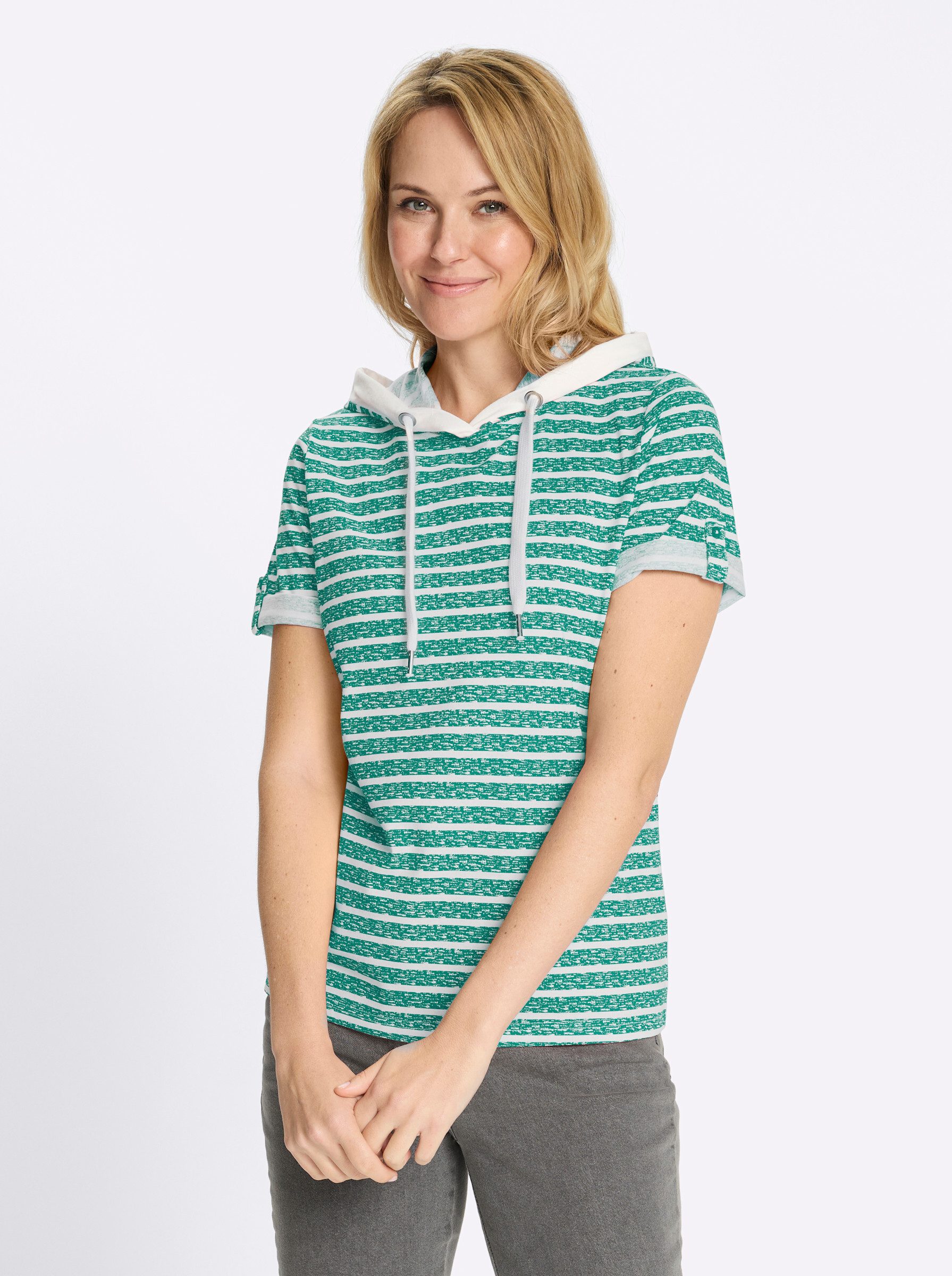 Sieh an! T-Shirt Kapuzen-Shirt Kurzarm