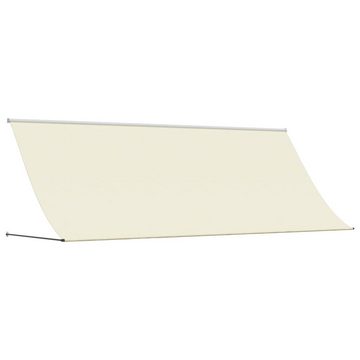 vidaXL Markise Markise Einziehbar Creme 350x150 cm Stoff und Stahl Manuelle Fensterbe