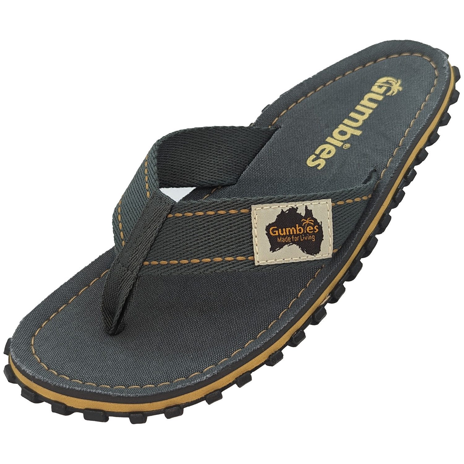 Gumbies Classic in Grey T-Strap-Zehentrenner Hergestellt aus recycelten Materialien