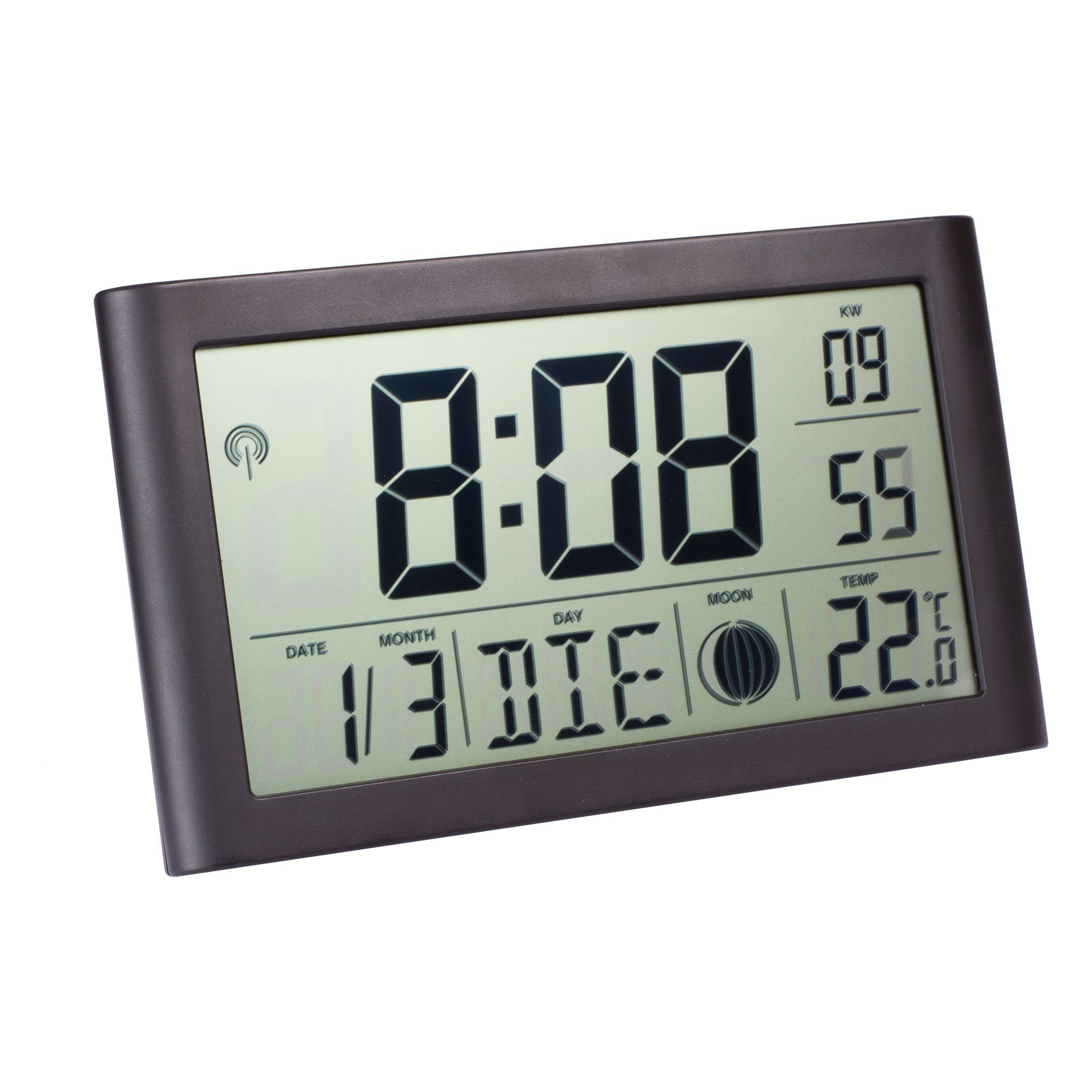 Miraval Wanduhr Digitale LCD Tischfunkuhr mit + Temperaturanzeige günstig online kaufen