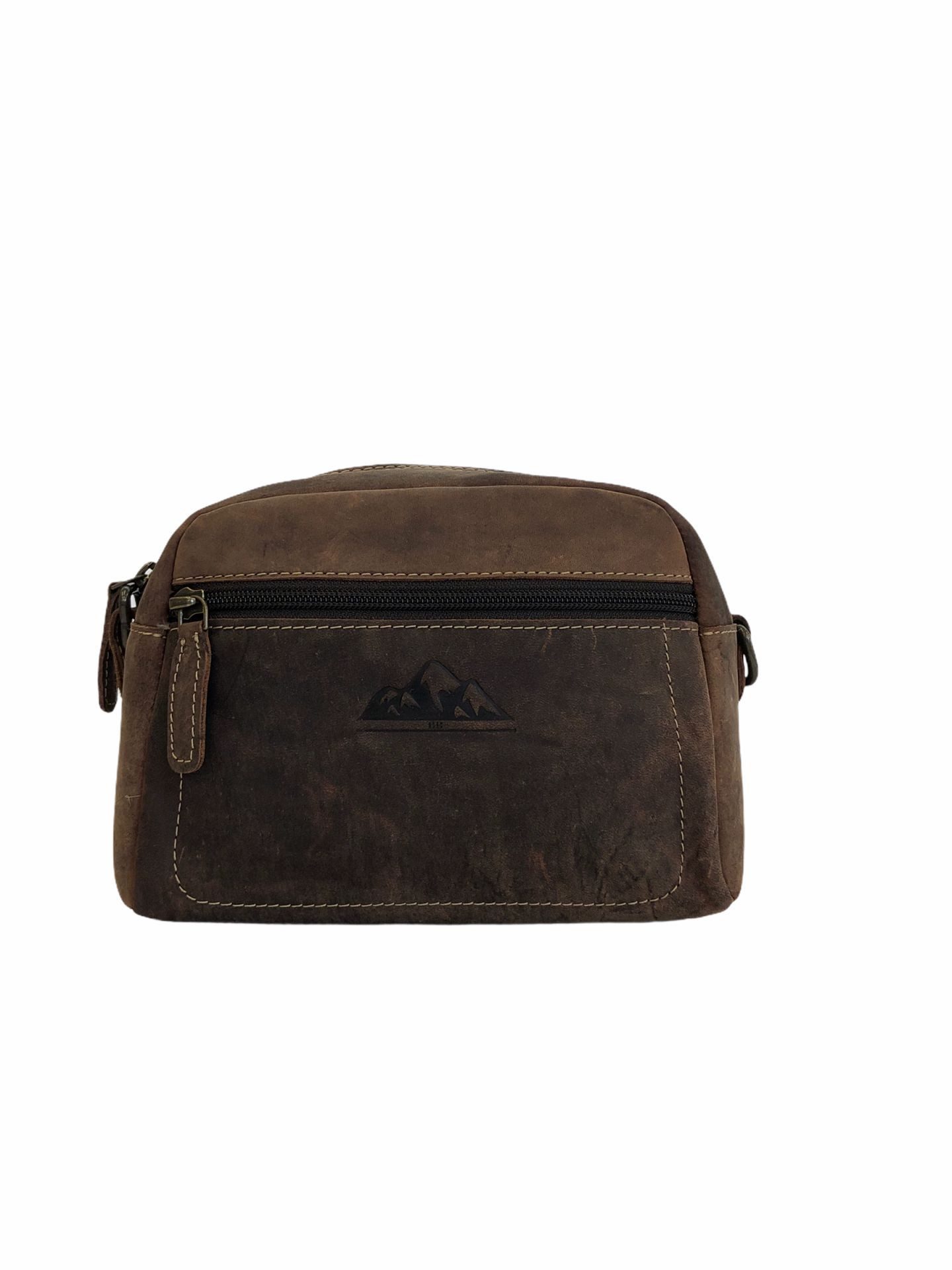 Bayern Bag Gürteltasche B1670, Gürteltasche Leder dunkelbraun, auch als Umhängetasche tragbar