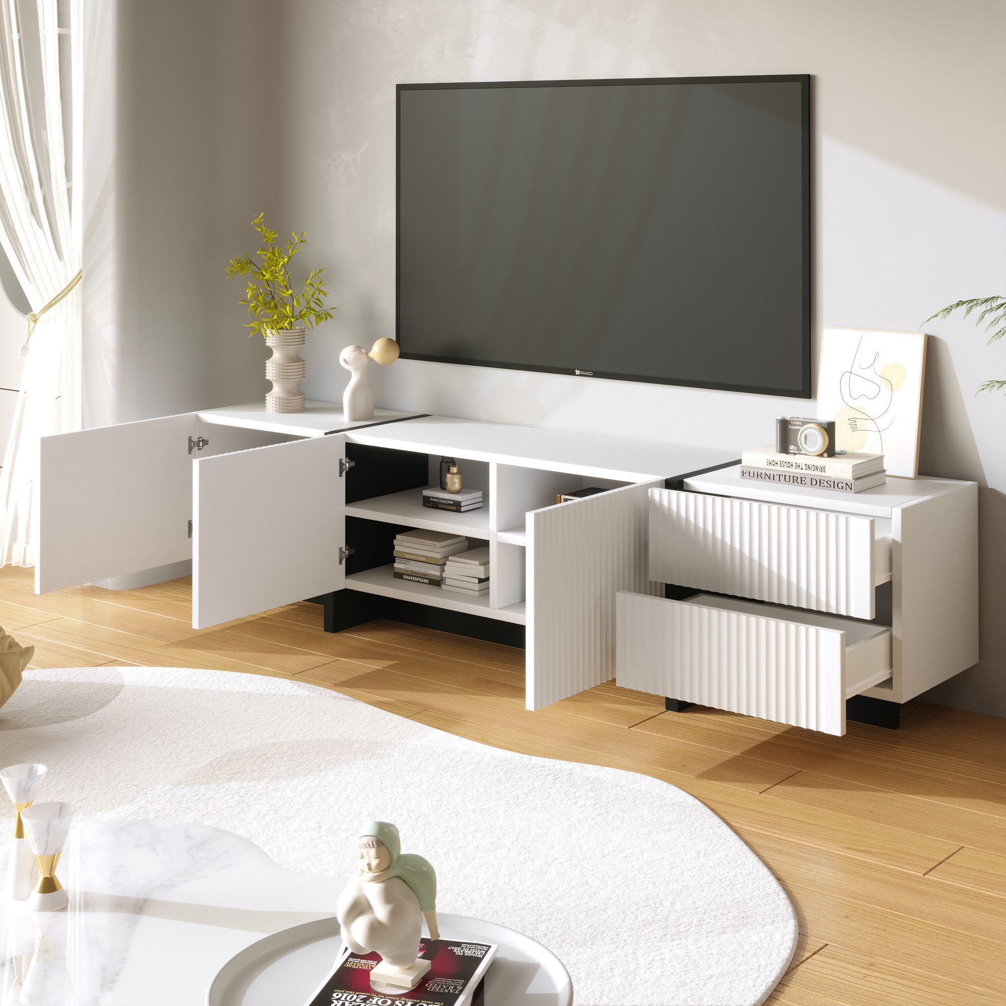 OKWISH Lowboard TV-Schrank mit Reichlich Stauraum günstig online kaufen