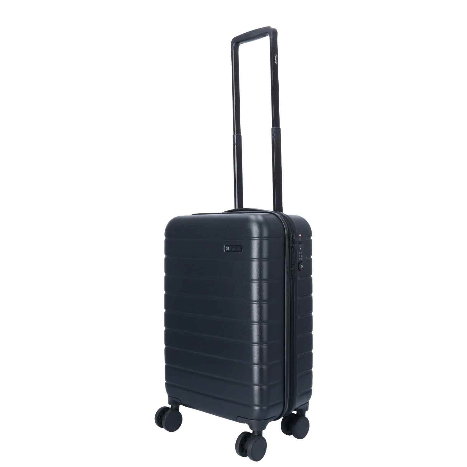 TheTrueC Koffer TheTrueC Koffer 4 Rollen 55 cm ABS Kiel Black, 4 Rollen Rollen