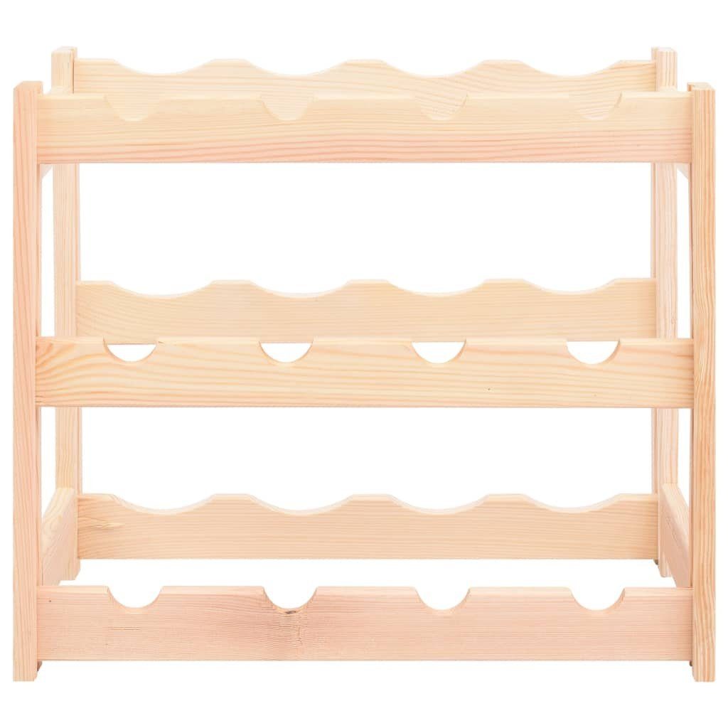 vidaXL Weinregal aus Kiefer-Massivholz in natur, LxBxH: 25x43x38 cm