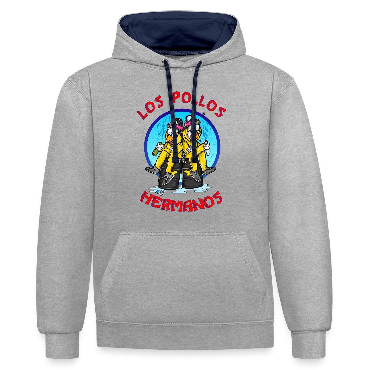 Hoodie Breaking Bad Los Pollos Hermanos White Pinkman Unisex Kontrast Hoodie